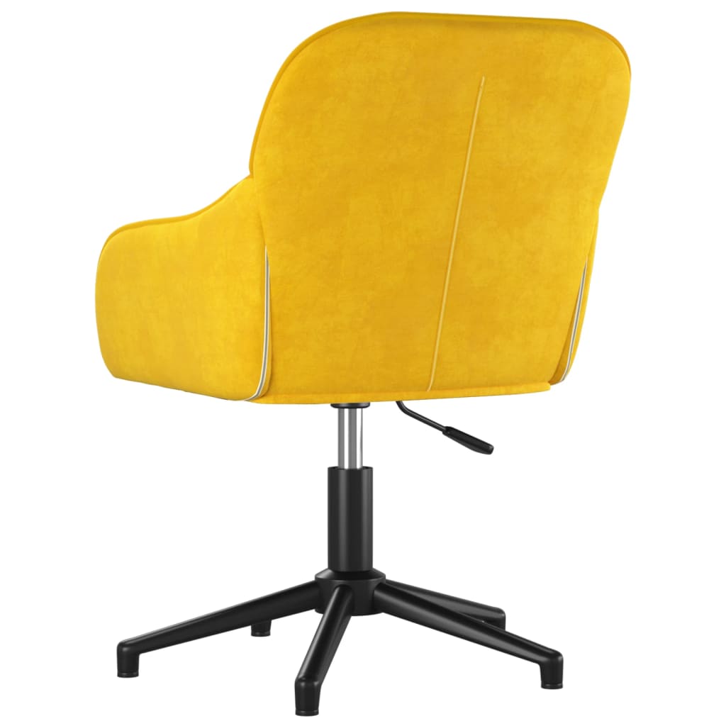 Chaise pivotante de bureau Jaune Velours Chaises de bureau vidaXL   