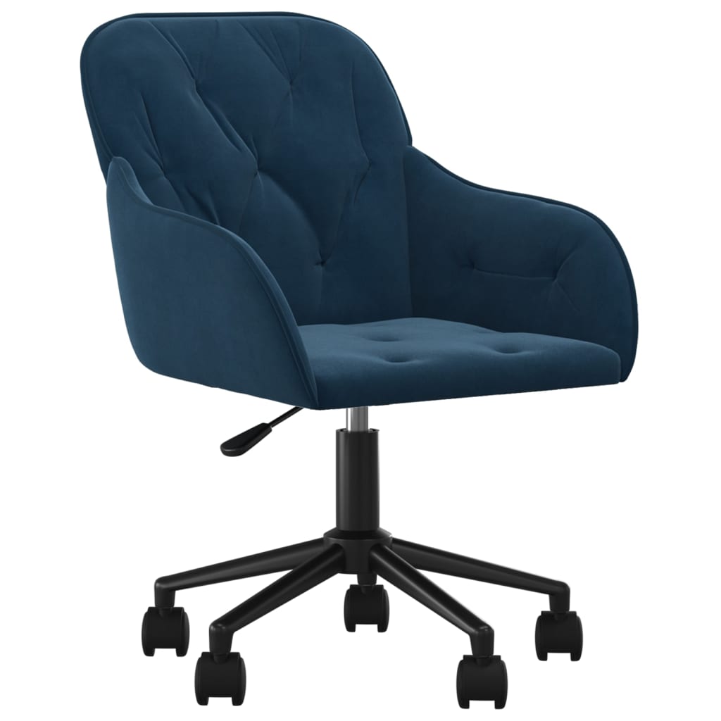 Chaise pivotante de bureau Bleu Velours - Xios Store SNC