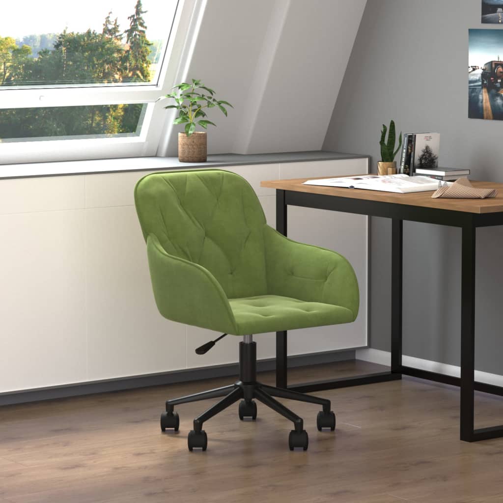 Chaise pivotante de bureau Vert clair Velours - Xios Store SNC