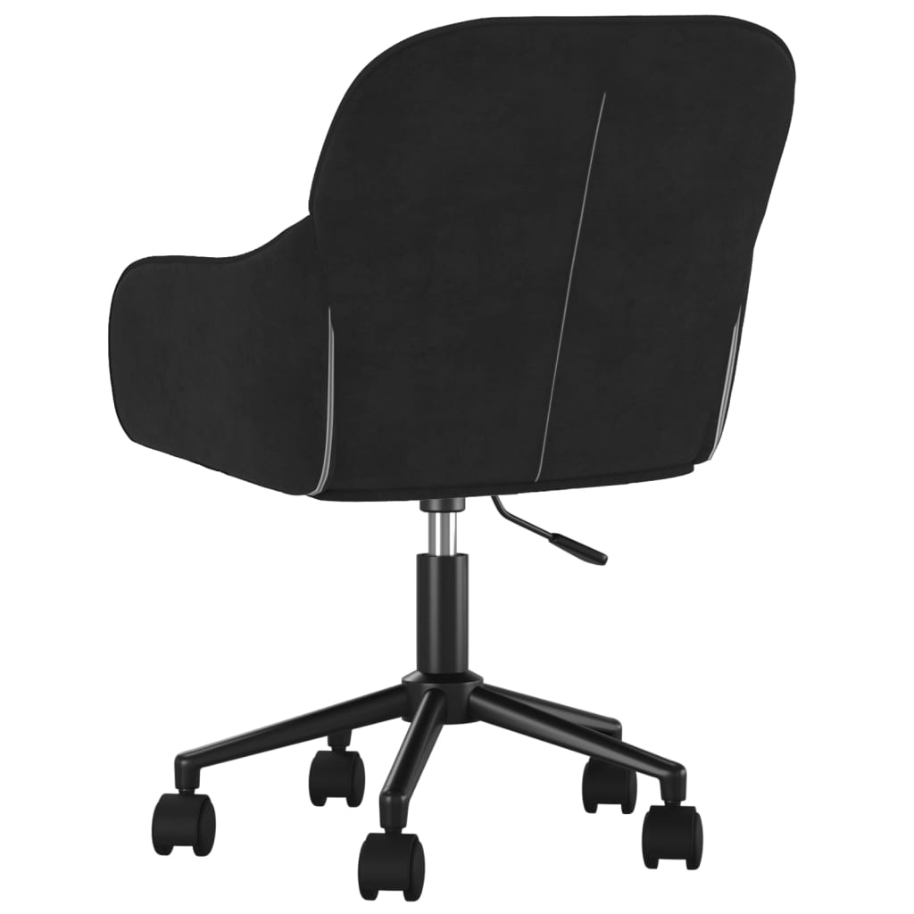 Chaise pivotante de bureau Noir Velours Chaises de bureau vidaXL   