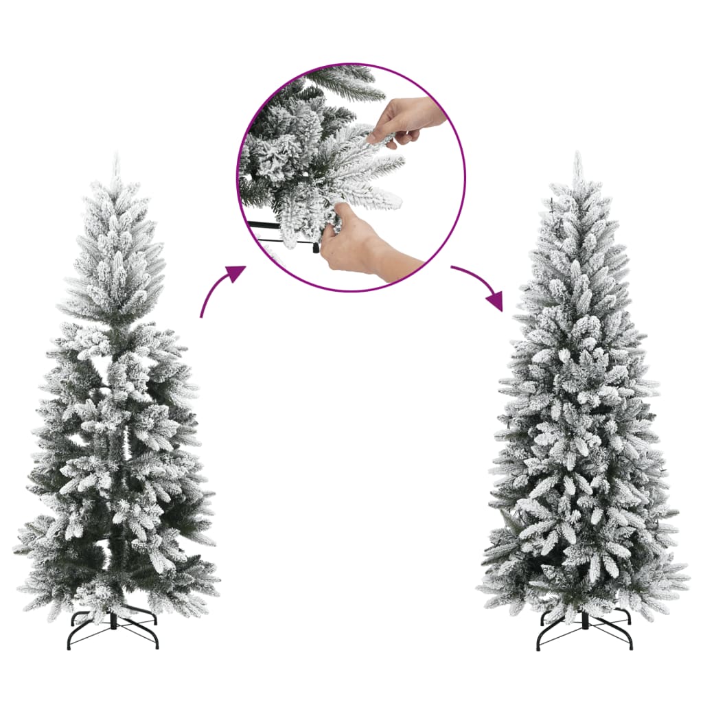 Sapin de Noël artificiel avec neige floquée 120 cm PVC et PE - Xios Store SNC