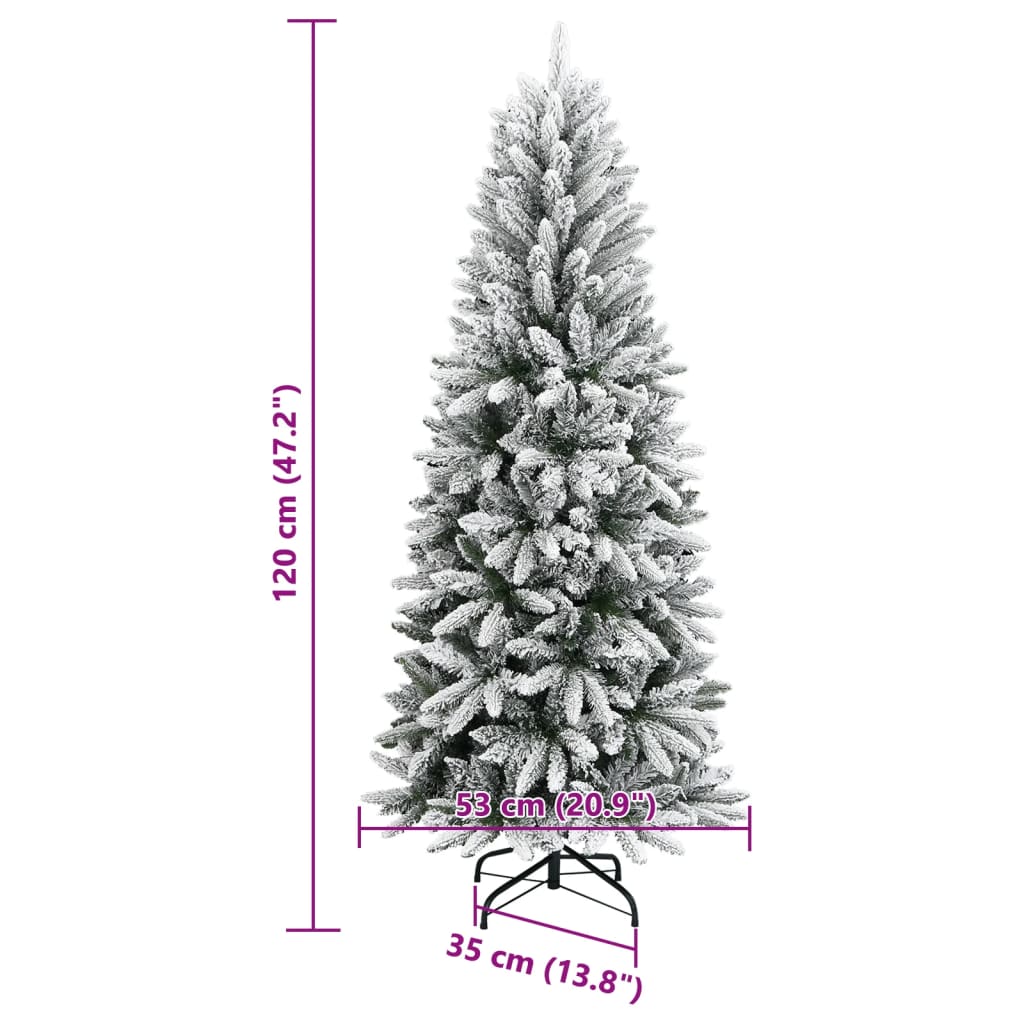 Sapin de Noël artificiel avec neige floquée 120 cm PVC et PE - Xios Store SNC