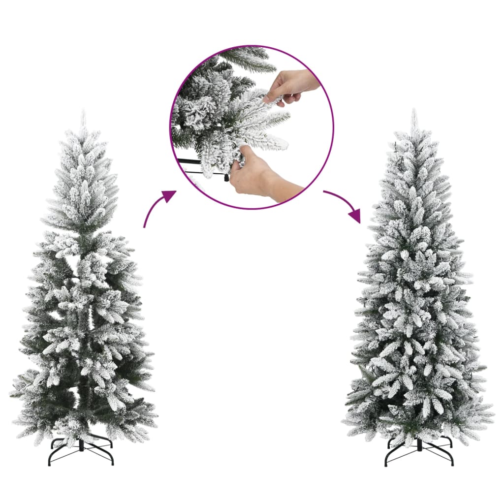 Sapin de Noël artificiel avec neige floquée 150 cm PVC et PE - Xios Store SNC