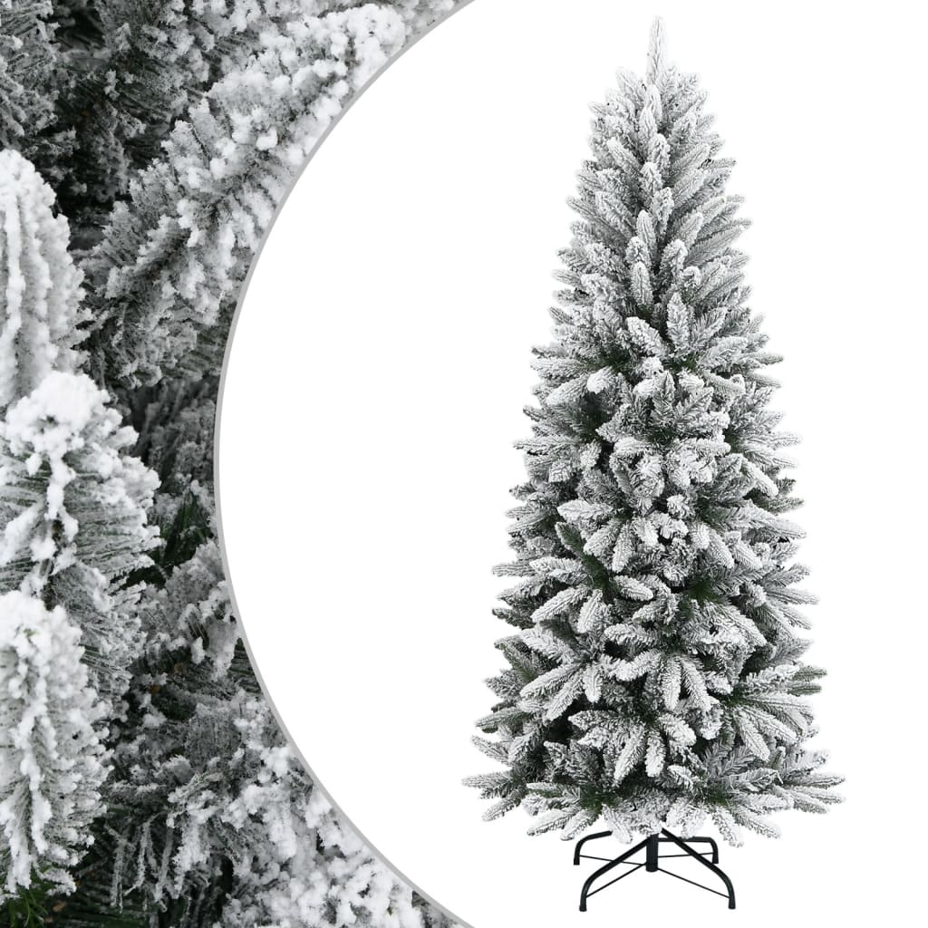 Sapin de Noël artificiel avec neige floquée 180 cm PVC et PE - Xios Store SNC