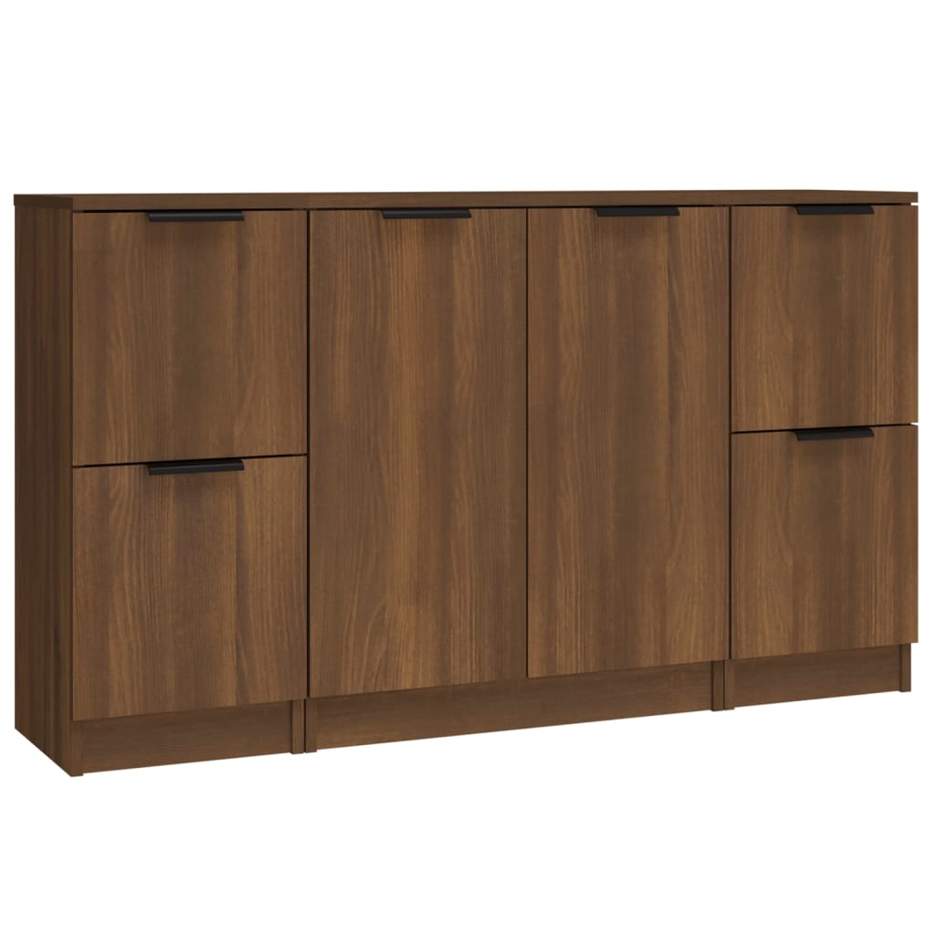 Image Buffets 3 pcs Chêne marron Bois d'ingénierie | Xios Store SNC vidaXL Xios Store SNC