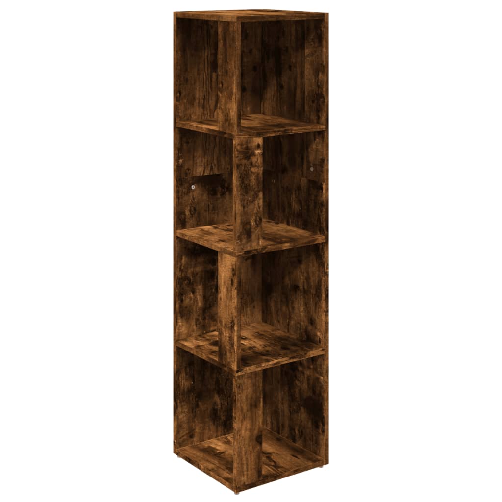 Armoire d'angle Chêne fumé 33x33x132 cm Bois d'ingénierie Casiers & armoires de rangement vidaXL