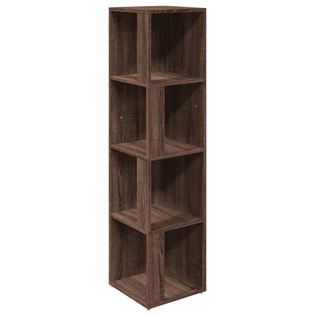 Armoire d'angle Chêne marron 33x33x132 cm Bois d'ingénierie Casiers & armoires de rangement vidaXL