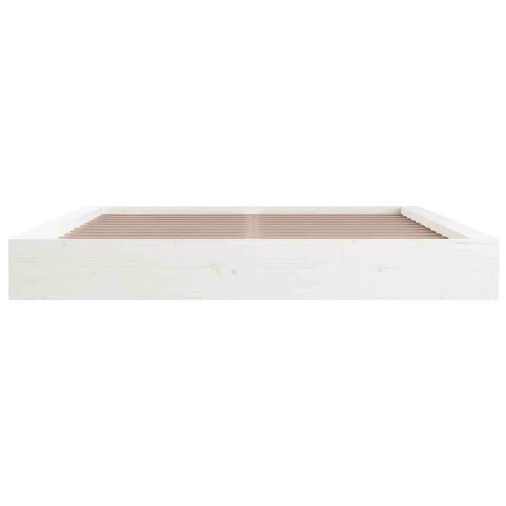 Cadre de lit Blanc 200x200 cm Bois massif Lits & cadres de lit vidaXL   