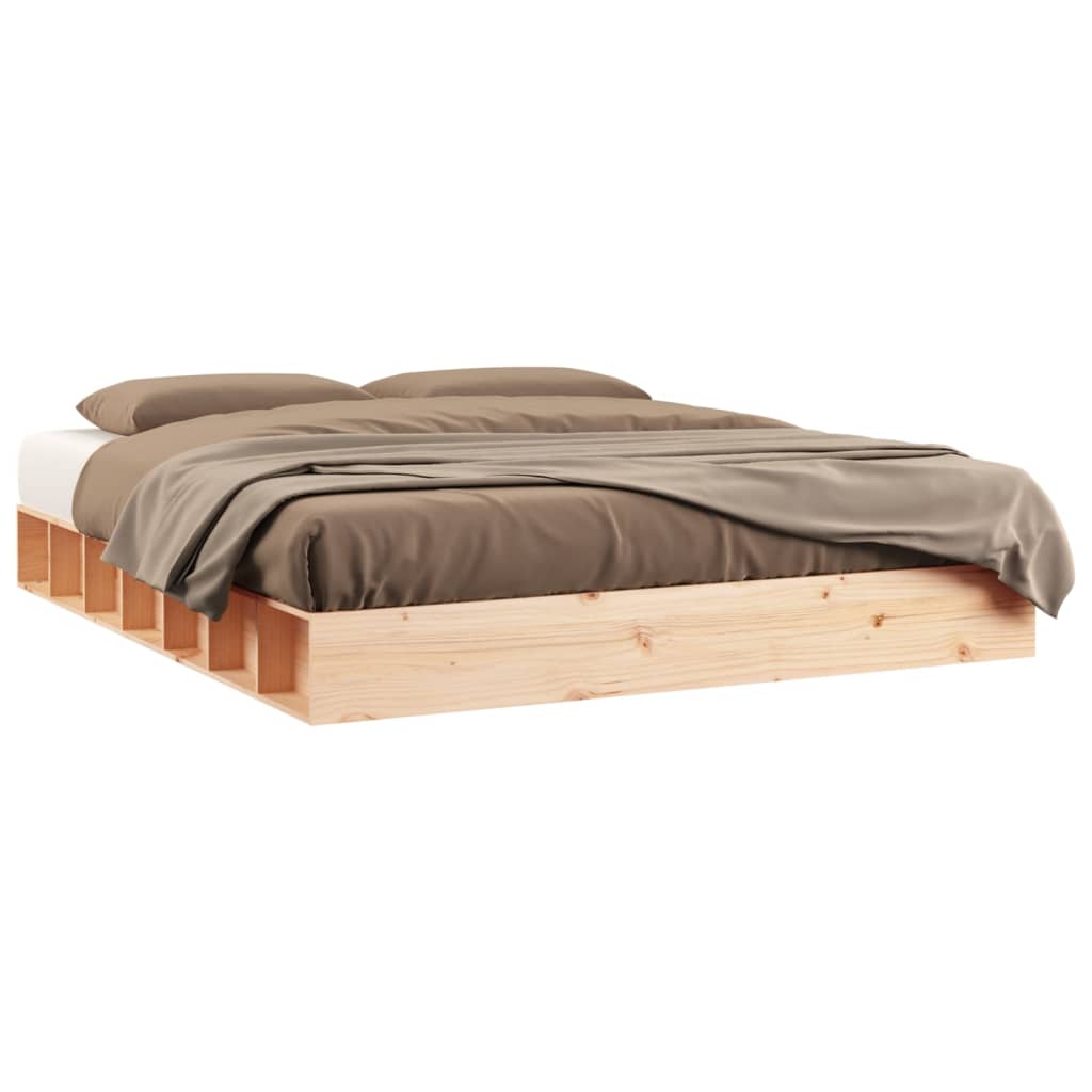 Cadre de lit 180x200 cm Super King Bois massif Lits & cadres de lit vidaXL   