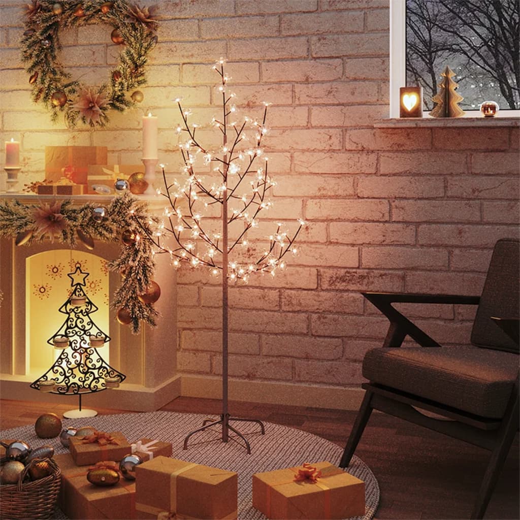 Arbre à LED fleur de cerisier 84 LED Blanc chaud 120 cm - Xios Store SNC