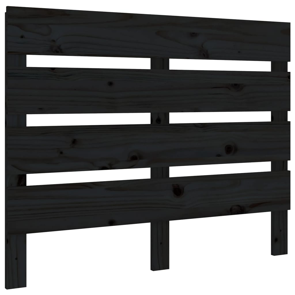 Tête de lit Noir 100x3x80 cm Bois massif de pin Têtes et pieds de lit vidaXL   