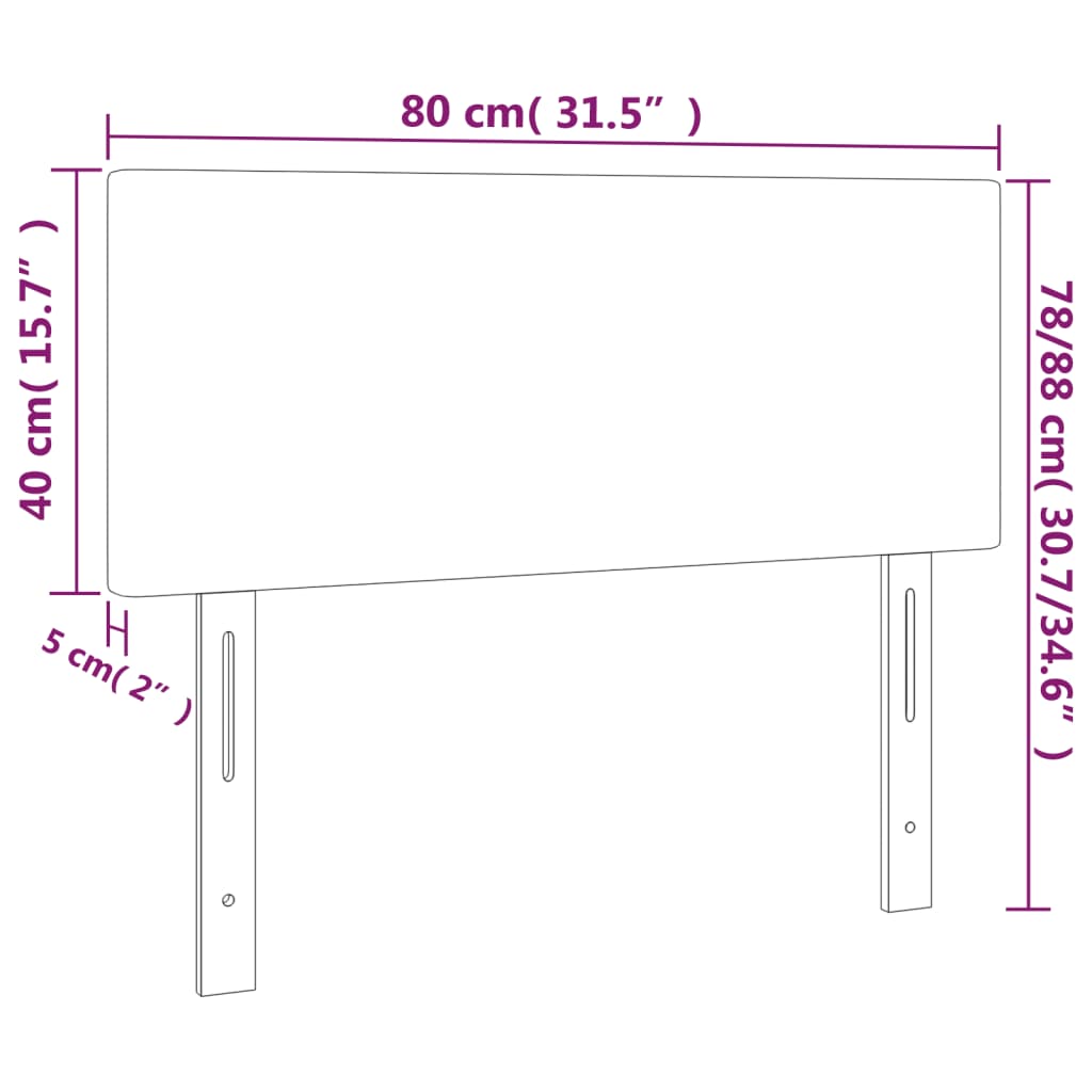 Tête de lit Gris clair 80x5x78/88 cm Tissu Têtes et pieds de lit vidaXL   