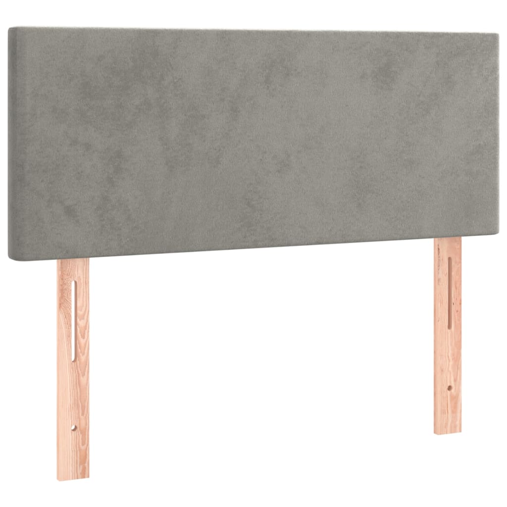 Tête de lit Gris clair 80x5x78/88 cm Velours Têtes et pieds de lit vidaXL   