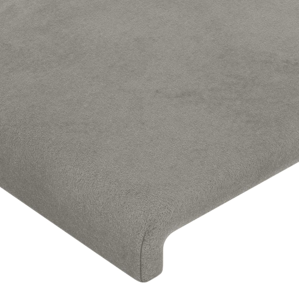 Tête de lit Gris clair 80x5x78/88 cm Velours Têtes et pieds de lit vidaXL   