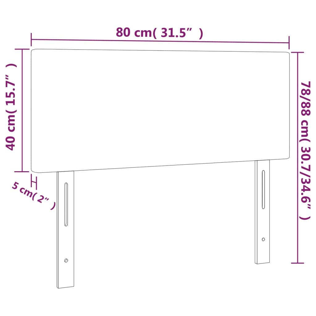 Tête de lit Gris clair 80x5x78/88 cm Velours Têtes et pieds de lit vidaXL   