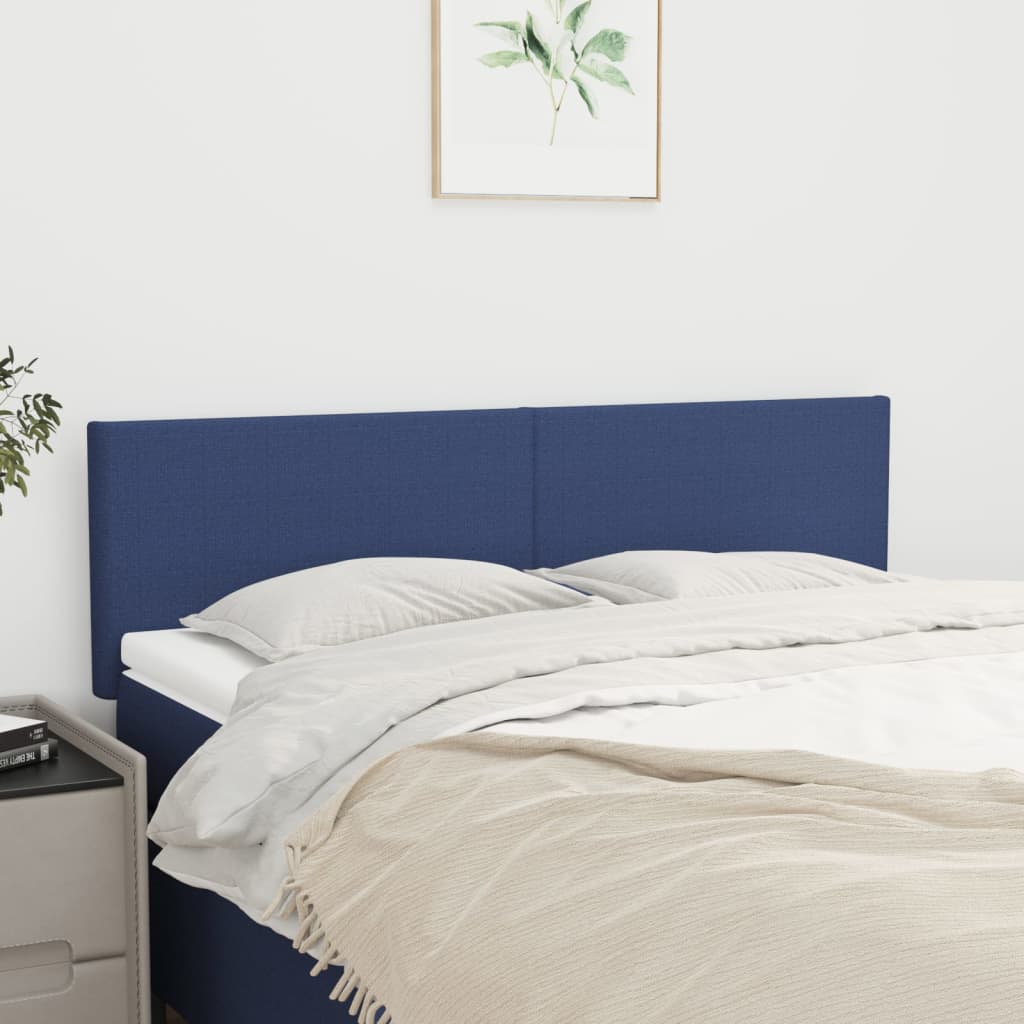 Têtes de lit 2 pcs Bleu 72x5x78/88 cm Tissu Têtes et pieds de lit vidaXL   