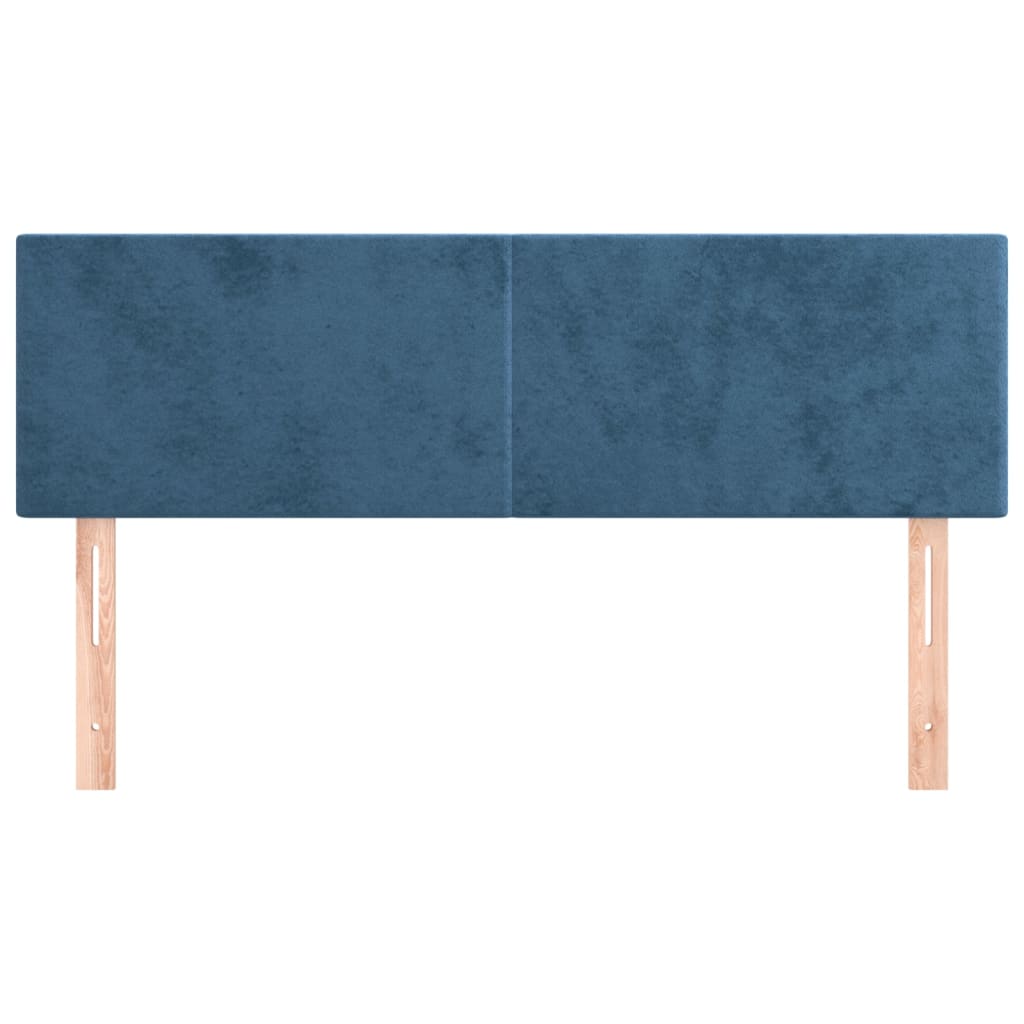 Têtes de lit 2 pcs Bleu foncé 72x5x78/88 cm Velours Têtes et pieds de lit vidaXL   