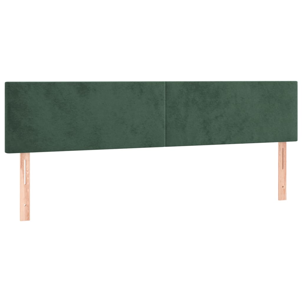 Têtes de lit 2 pcs Vert foncé 80x5x78/88 cm Velours Têtes et pieds de lit vidaXL   