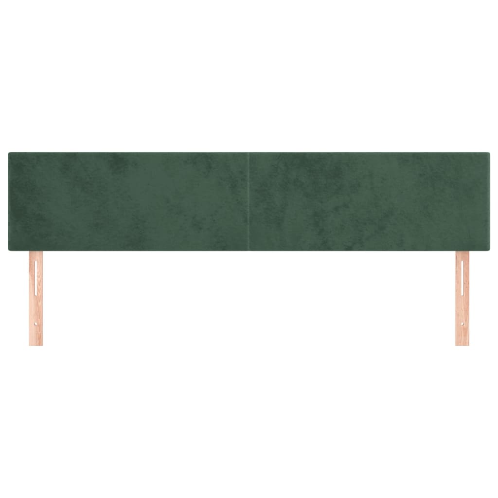 Têtes de lit 2 pcs Vert foncé 80x5x78/88 cm Velours Têtes et pieds de lit vidaXL   