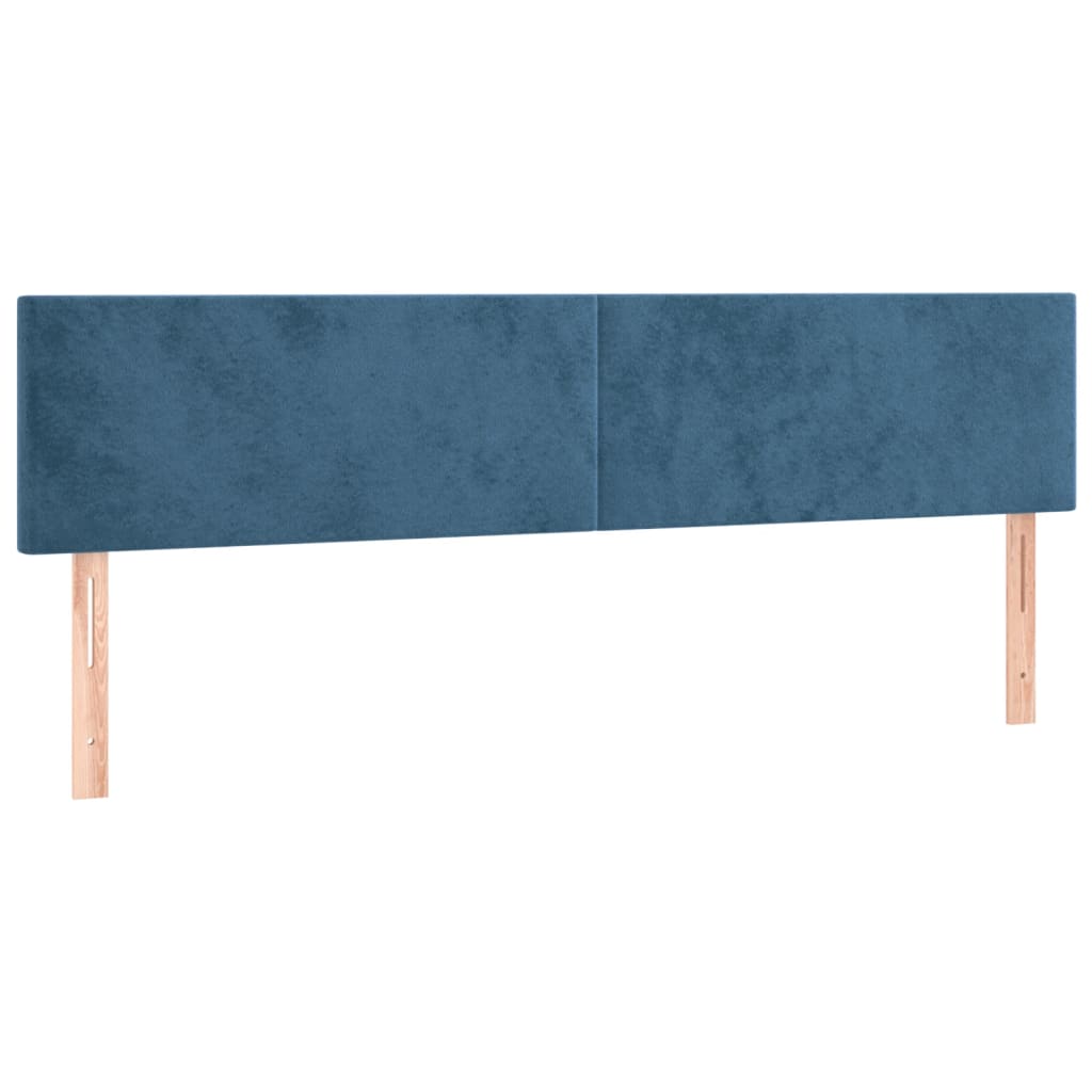 Têtes de lit 2 pcs Bleu foncé 80x5x78/88 cm Velours Têtes et pieds de lit vidaXL   