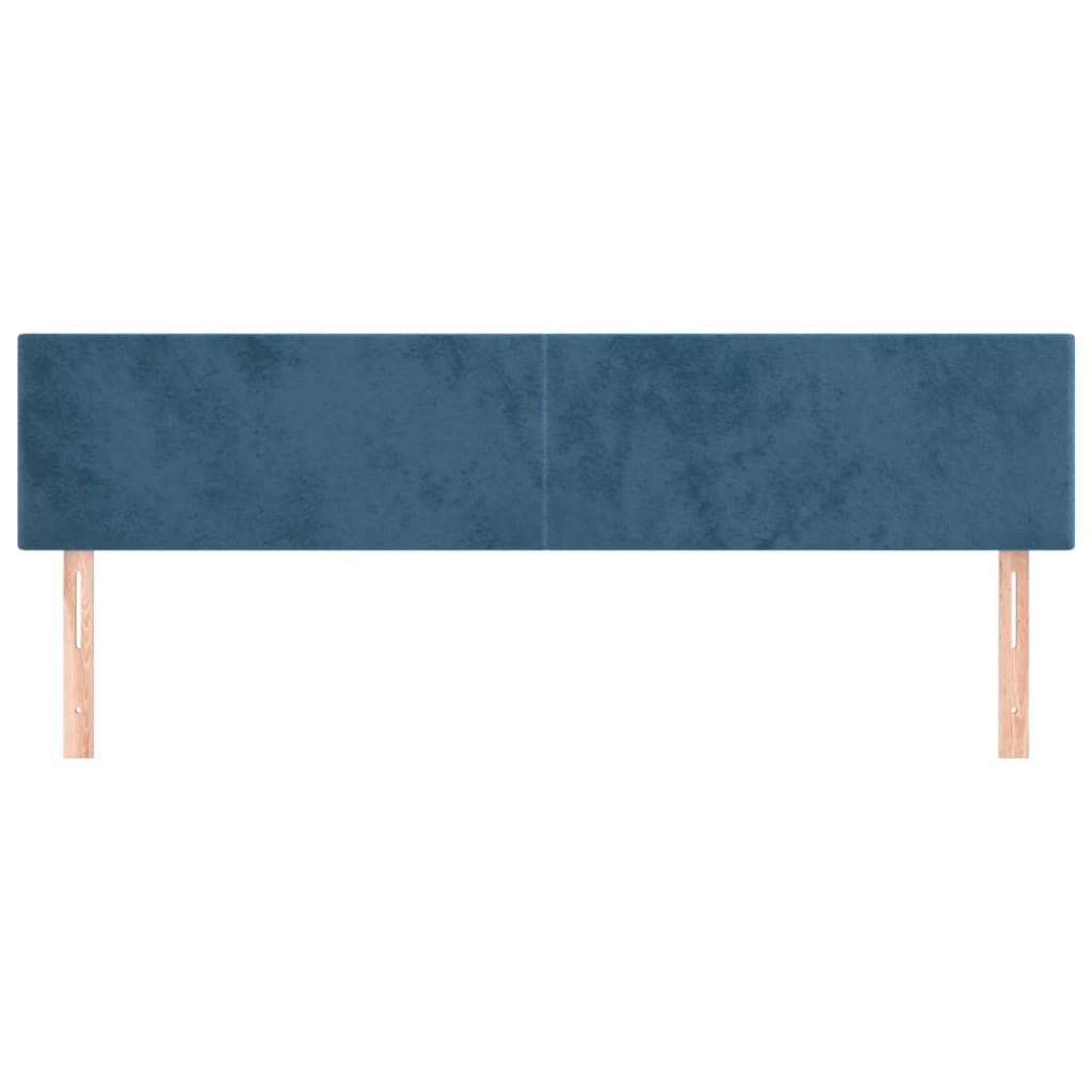 Têtes de lit 2 pcs Bleu foncé 80x5x78/88 cm Velours Têtes et pieds de lit vidaXL   