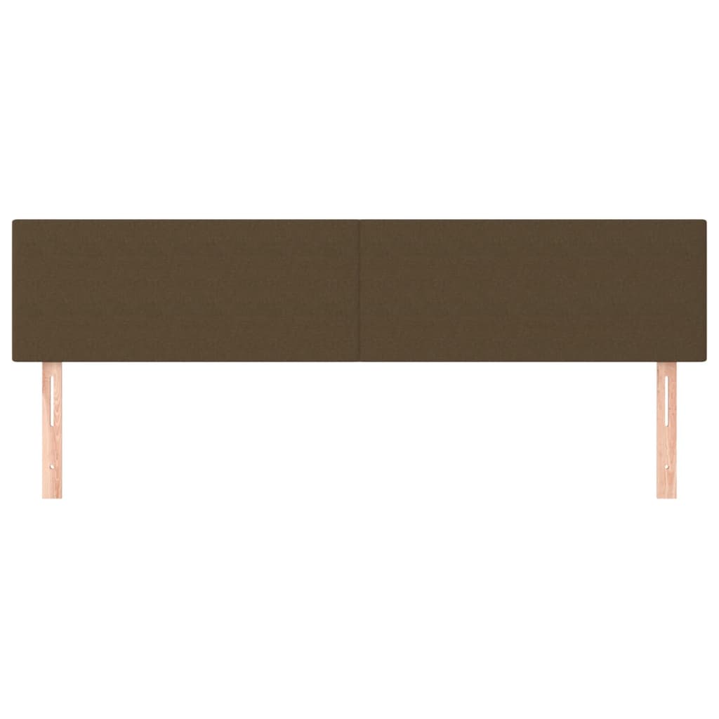 Têtes de lit 2 pcs Marron Foncé 90x5x78/88 cm Tissu Têtes et pieds de lit vidaXL   