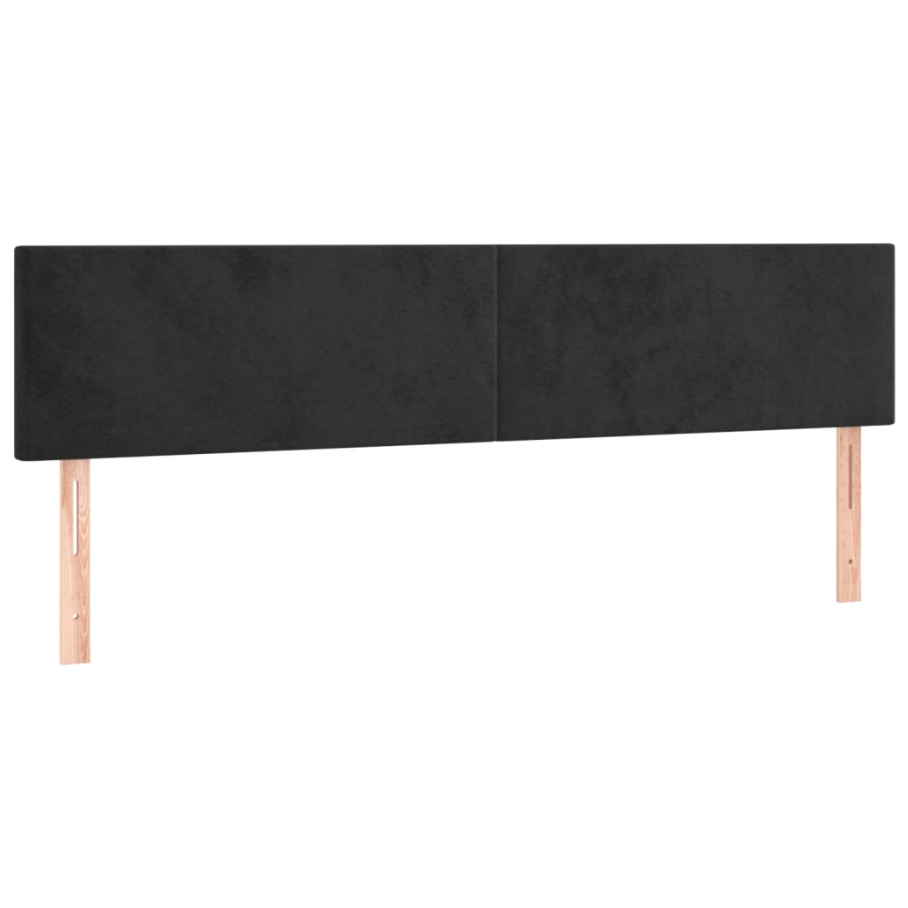 Têtes de lit 2 pcs Noir 90x5x78/88 cm Velours Têtes et pieds de lit vidaXL   