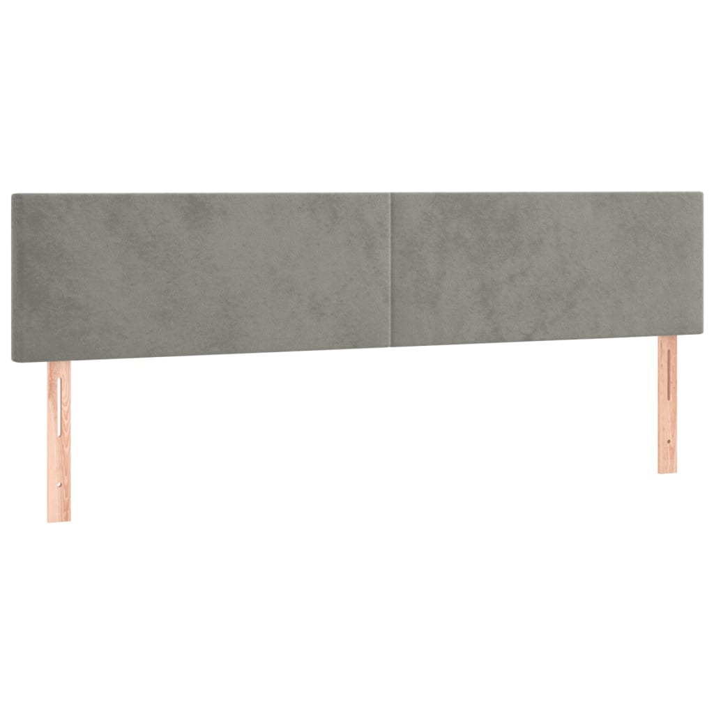 Têtes de lit 2 pcs Gris clair 100x5x78/88 cm Velours Têtes et pieds de lit vidaXL   