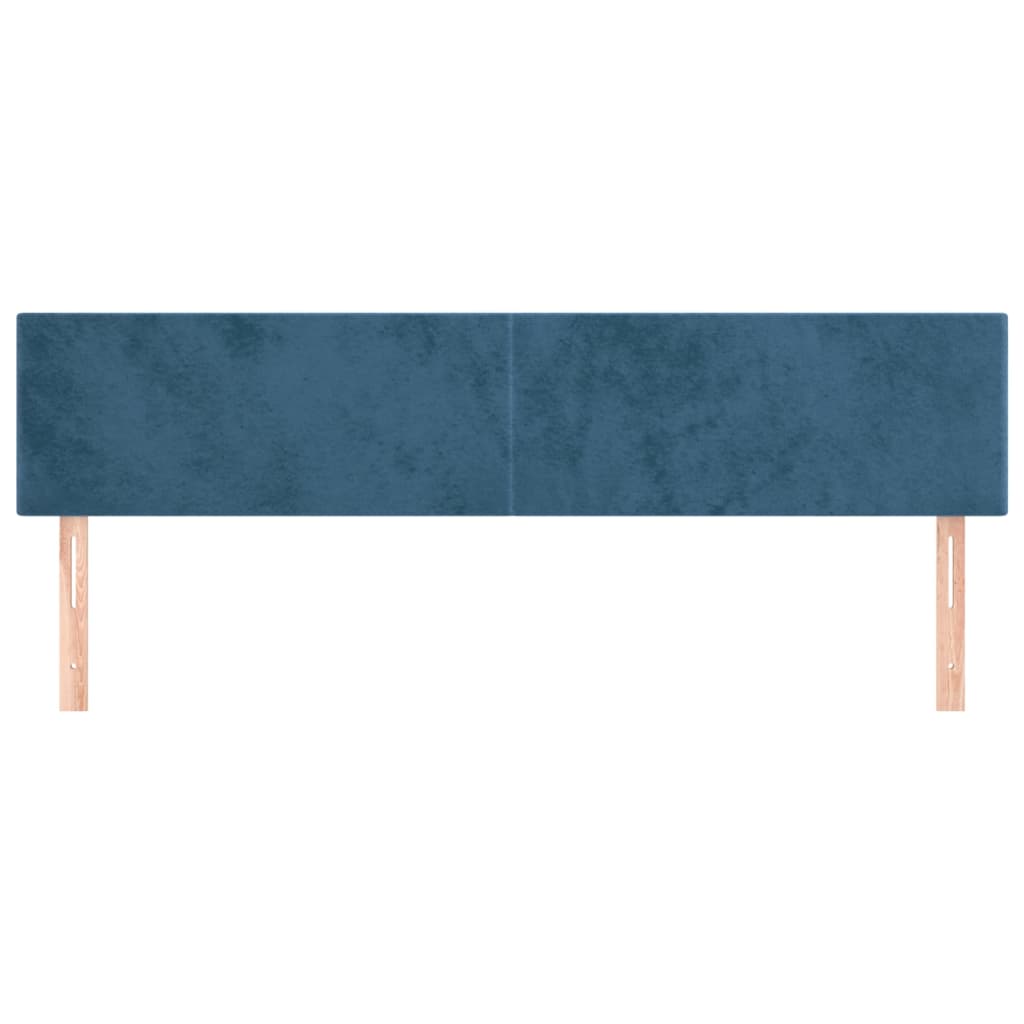 Têtes de lit 2 pcs Bleu foncé 100x5x78/88 cm Velours Têtes et pieds de lit vidaXL   