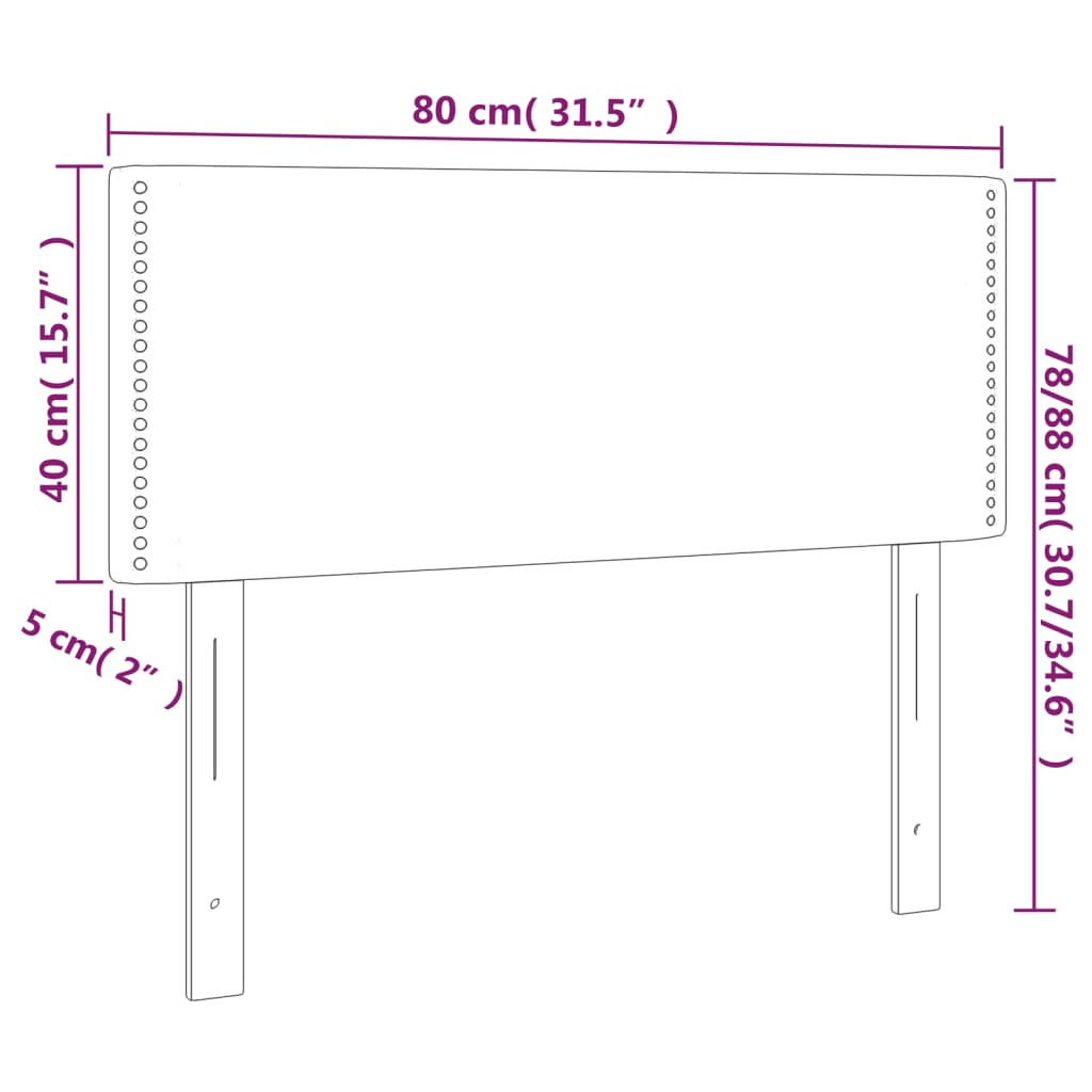 Tête de lit Noir 80x5x78/88 cm Velours Têtes et pieds de lit vidaXL   