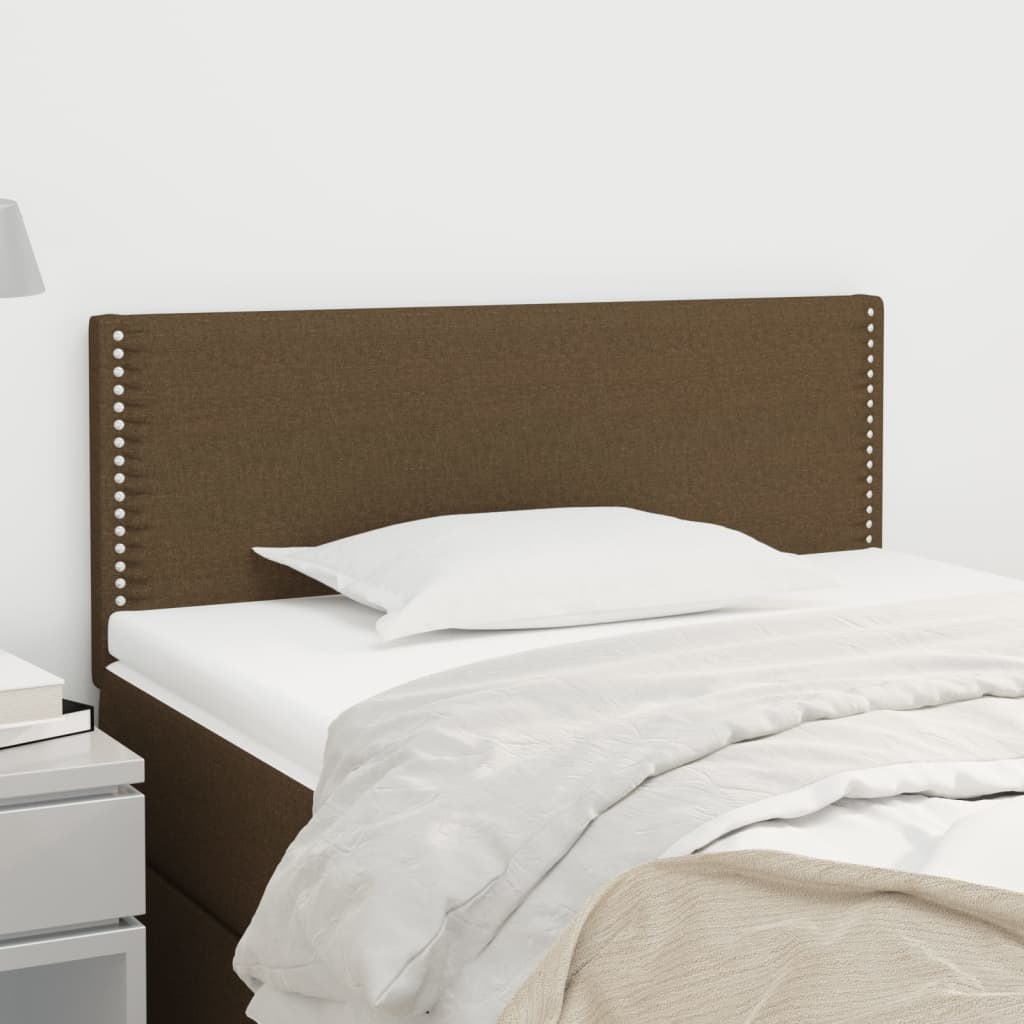 Tête de lit Marron Foncé 100x5x78/88 cm Tissu Têtes et pieds de lit vidaXL   