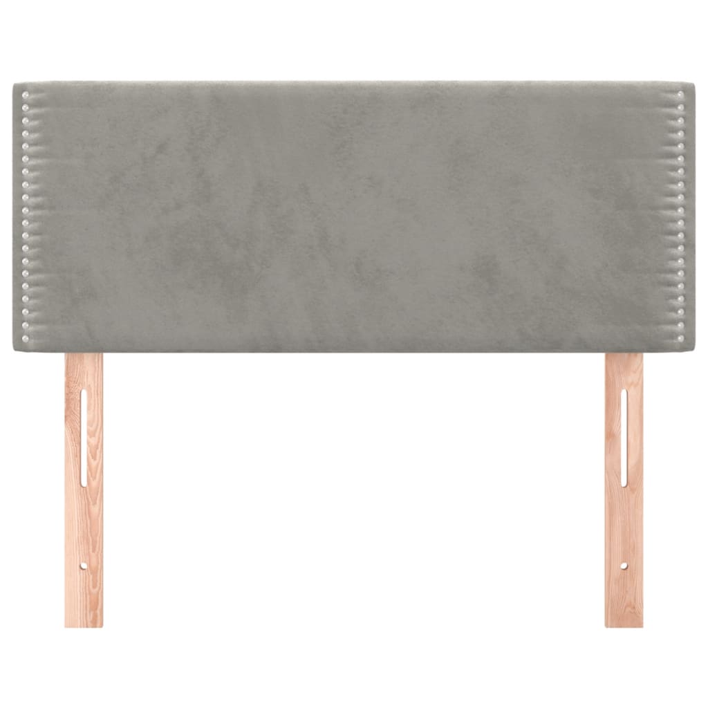 Tête de lit Gris clair 100x5x78/88 cm Velours Têtes et pieds de lit vidaXL   