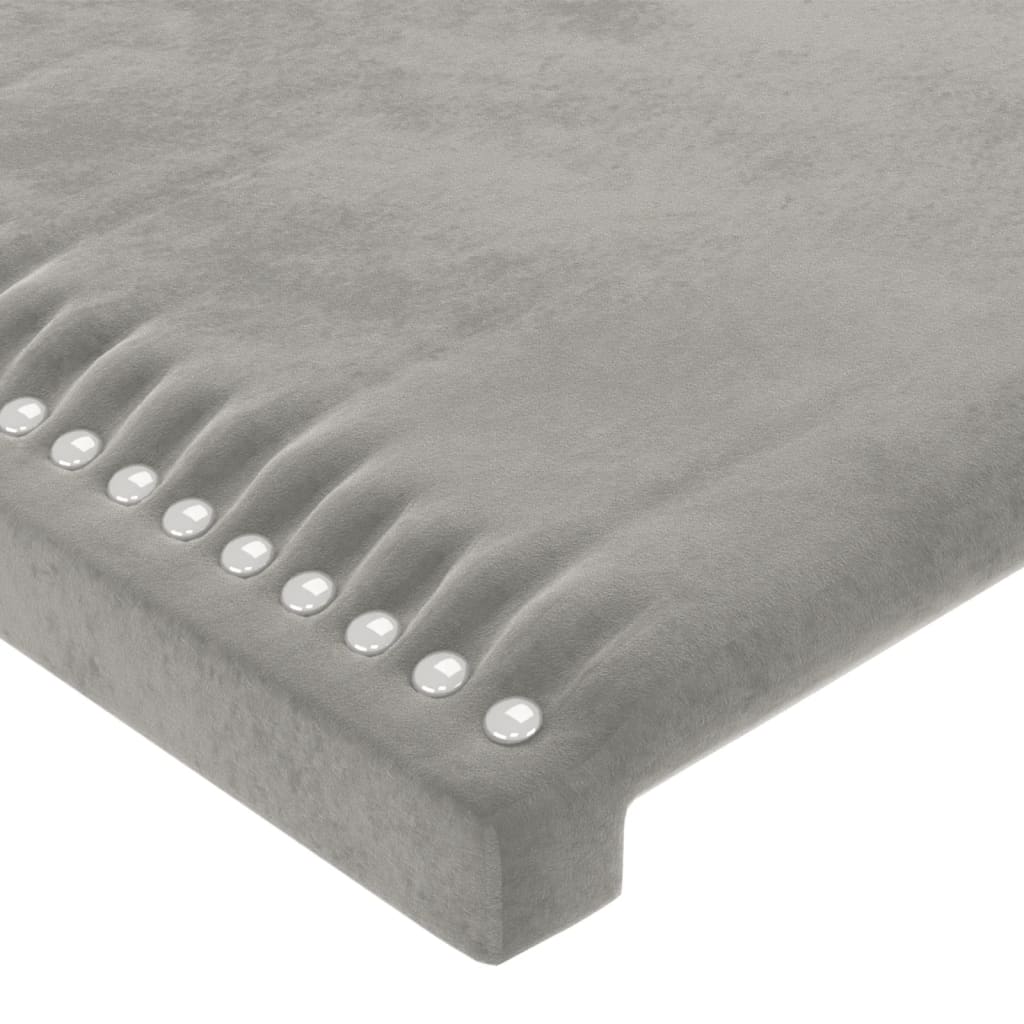 Tête de lit Gris clair 100x5x78/88 cm Velours Têtes et pieds de lit vidaXL   