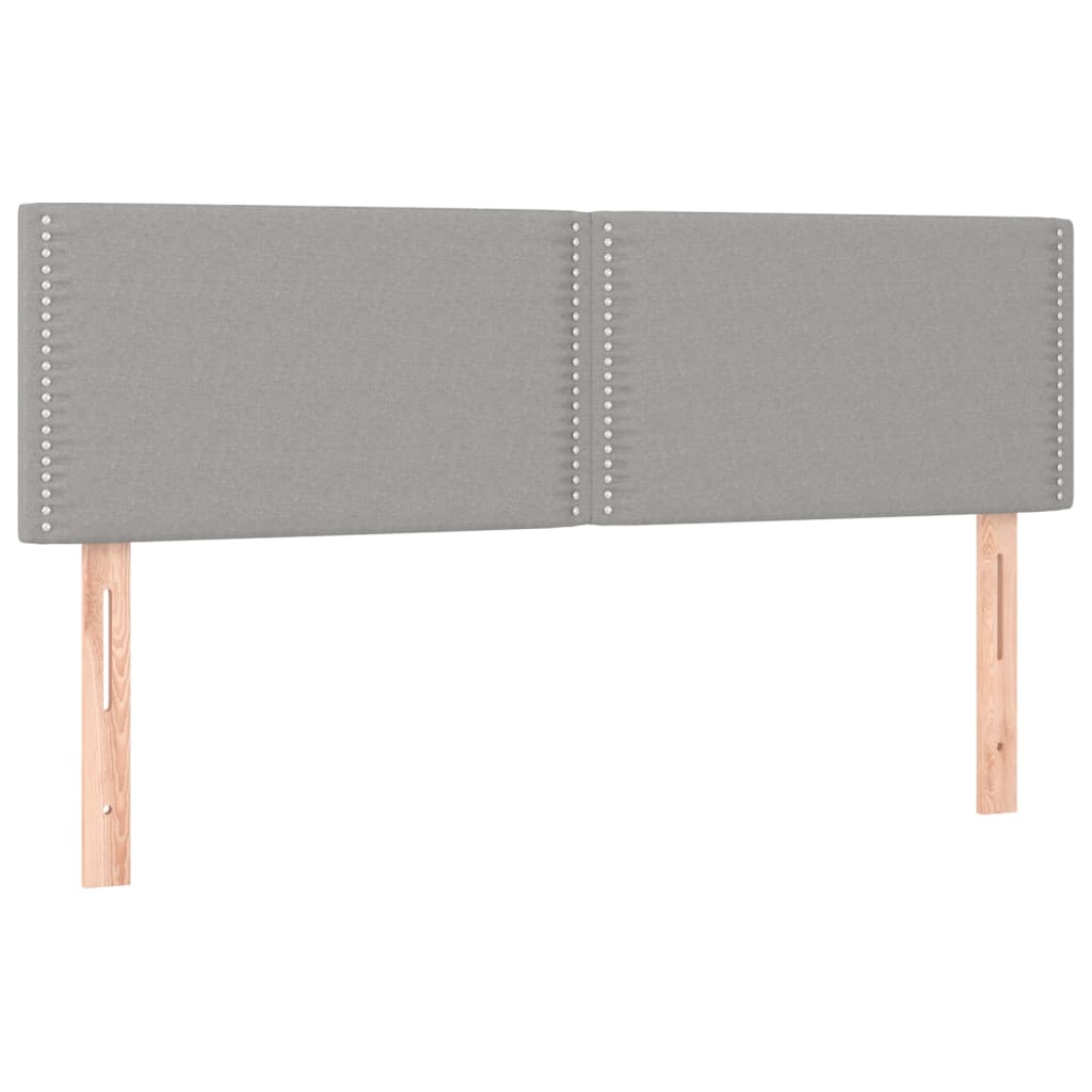 Têtes de lit 2 pcs Gris clair 72x5x78/88 cm Tissu Têtes et pieds de lit vidaXL   