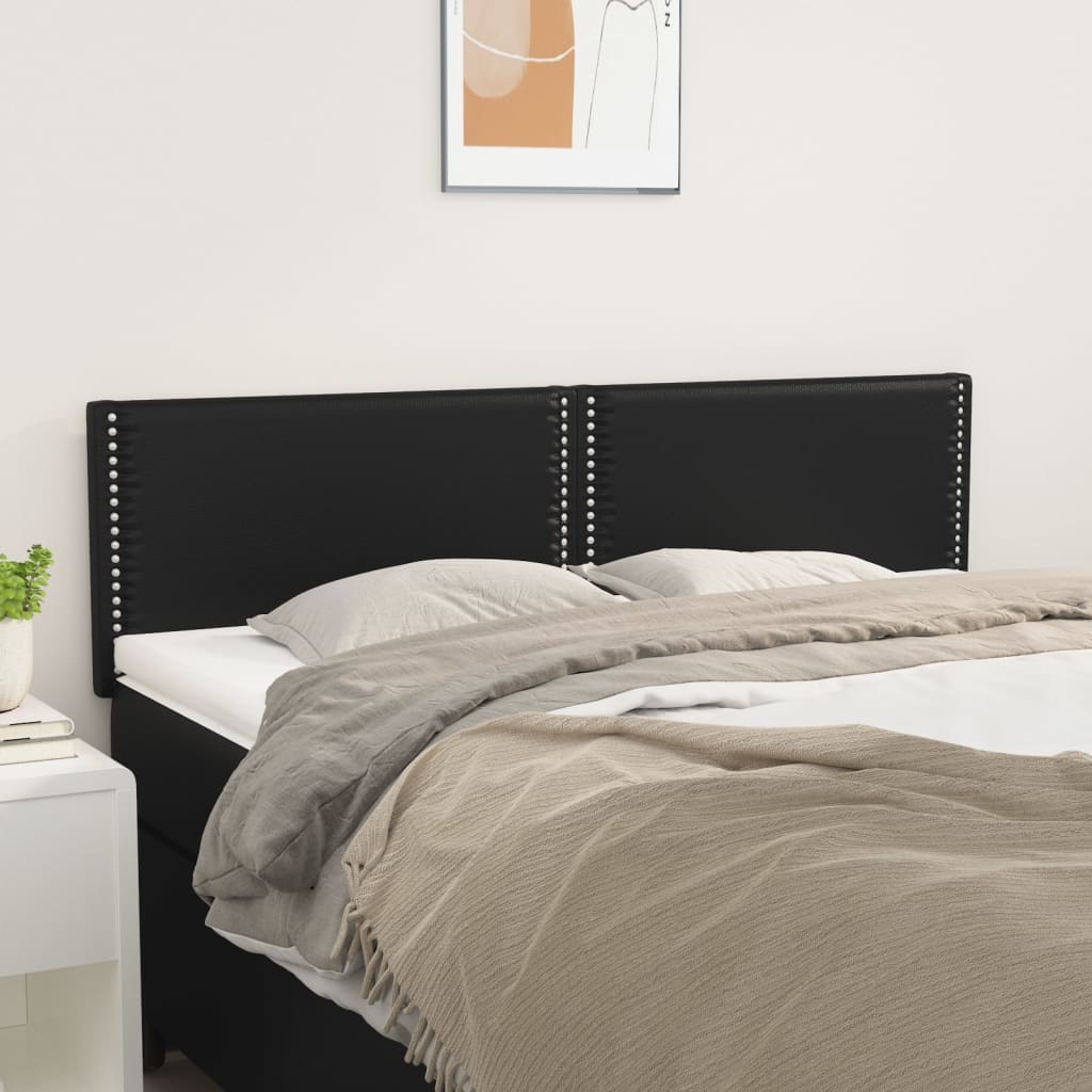 Têtes de lit 2 pcs Noir 72x5x78/88 cm Similicuir Têtes et pieds de lit vidaXL   