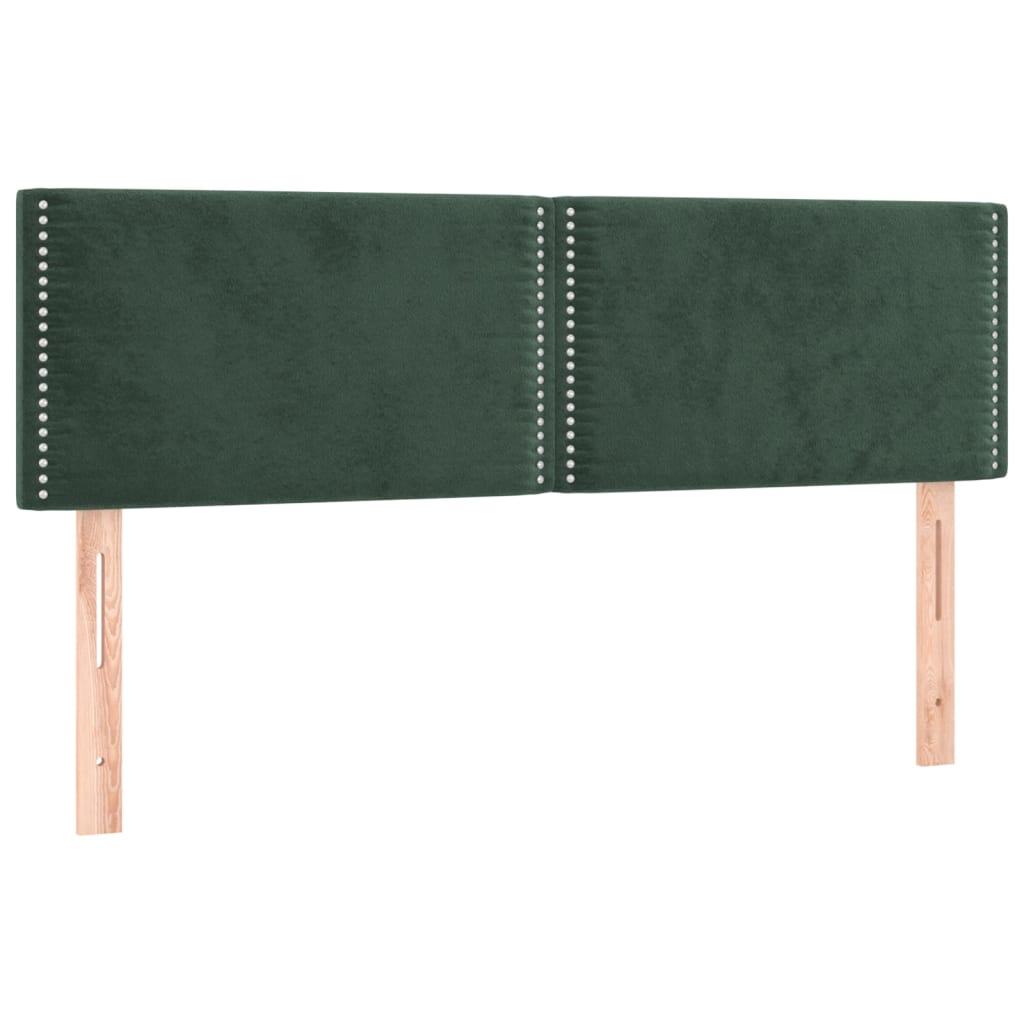 Têtes de lit 2 pcs Vert foncé 72x5x78/88 cm Velours Têtes et pieds de lit vidaXL   