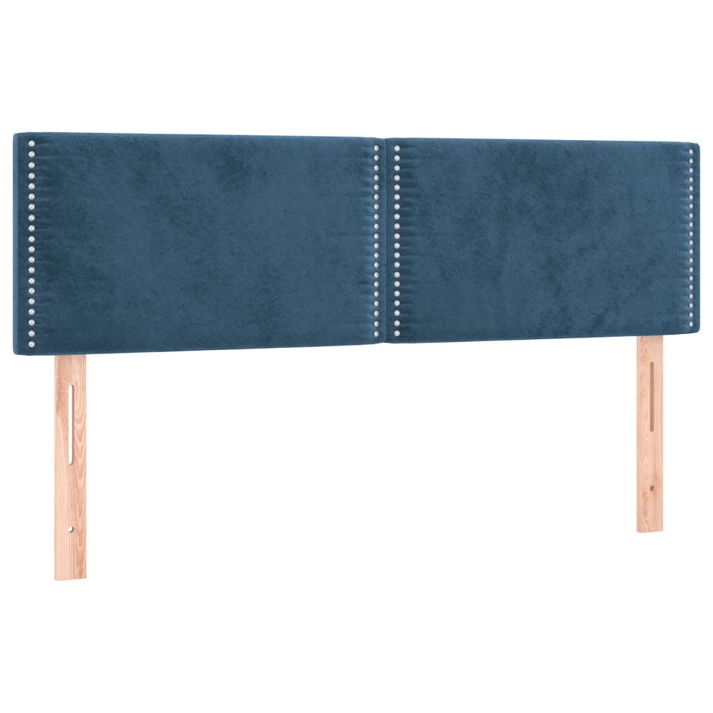 Têtes de lit 2 pcs Bleu foncé 72x5x78/88 cm Velours Têtes et pieds de lit vidaXL   