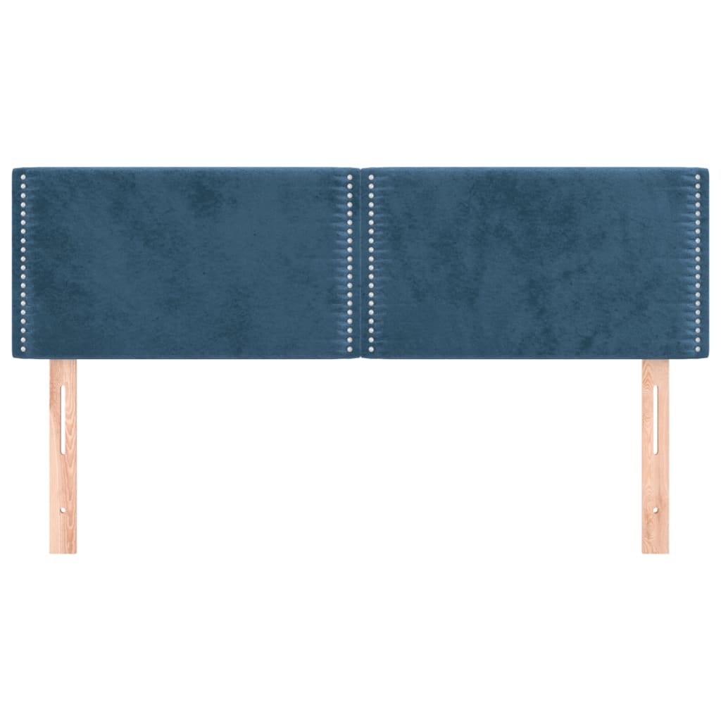 Têtes de lit 2 pcs Bleu foncé 72x5x78/88 cm Velours Têtes et pieds de lit vidaXL   