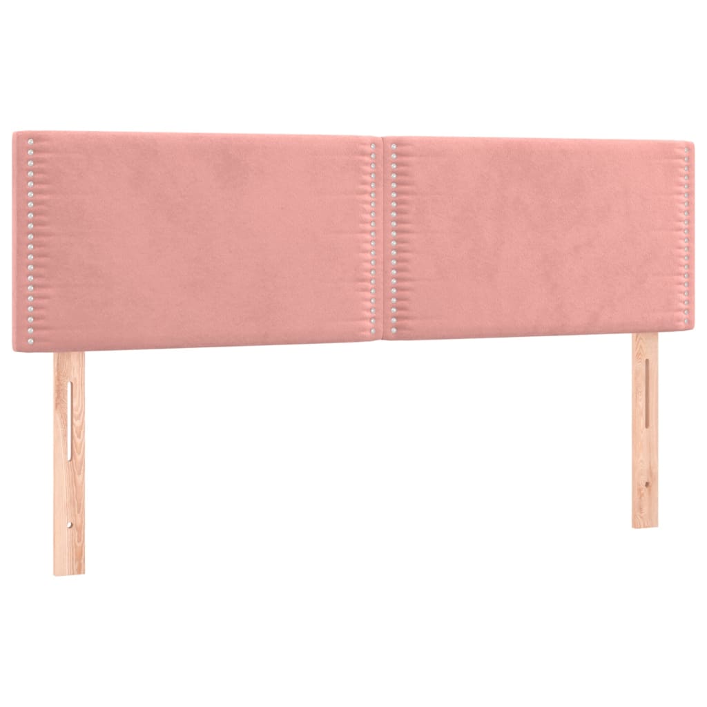 Têtes de lit 2 pcs Rose 72x5x78/88 cm Velours Têtes et pieds de lit vidaXL   