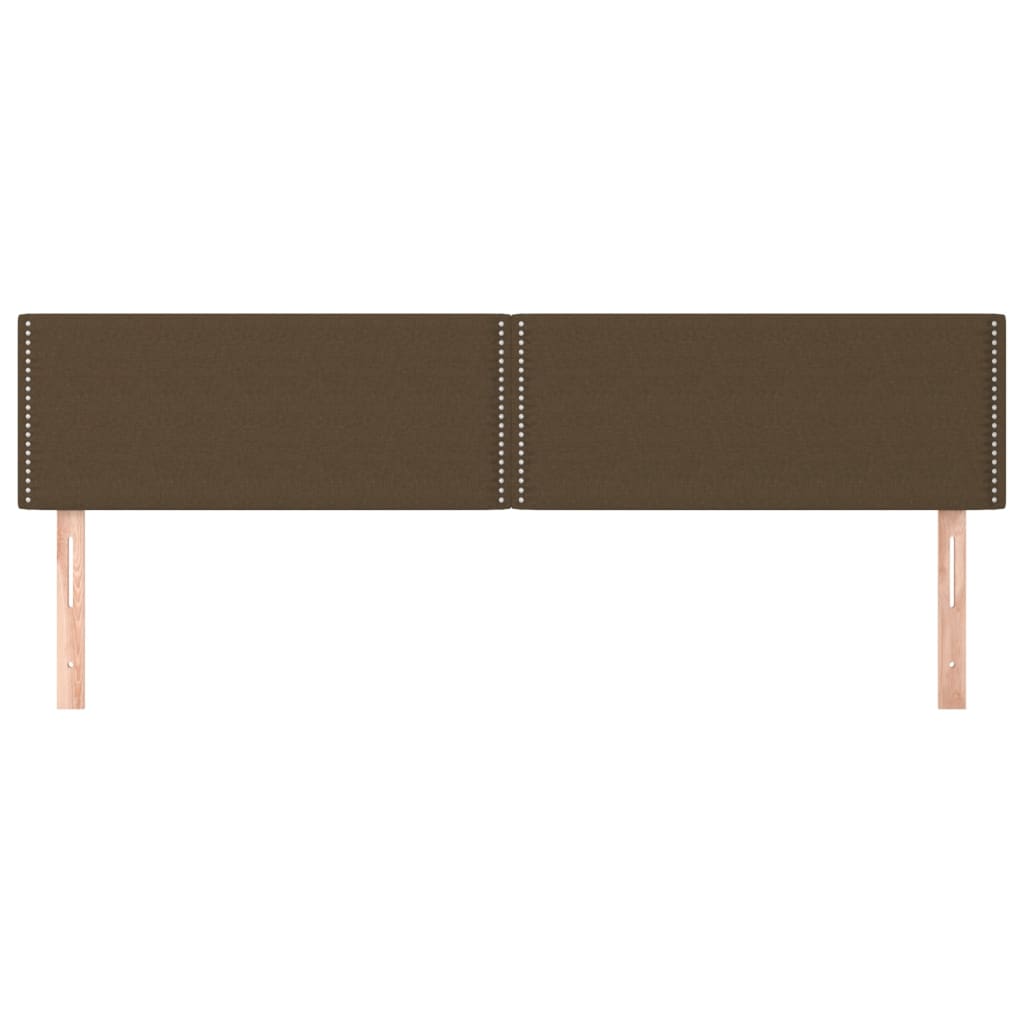 Têtes de lit 2 pcs Marron Foncé 80x5x78/88 cm Tissu Têtes et pieds de lit vidaXL   