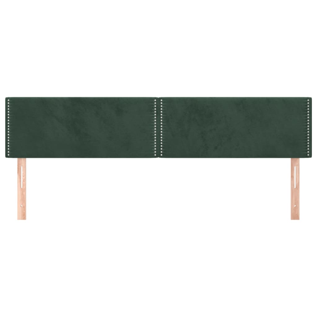 Têtes de lit 2 pcs Vert foncé 80x5x78/88 cm Velours Têtes et pieds de lit vidaXL   