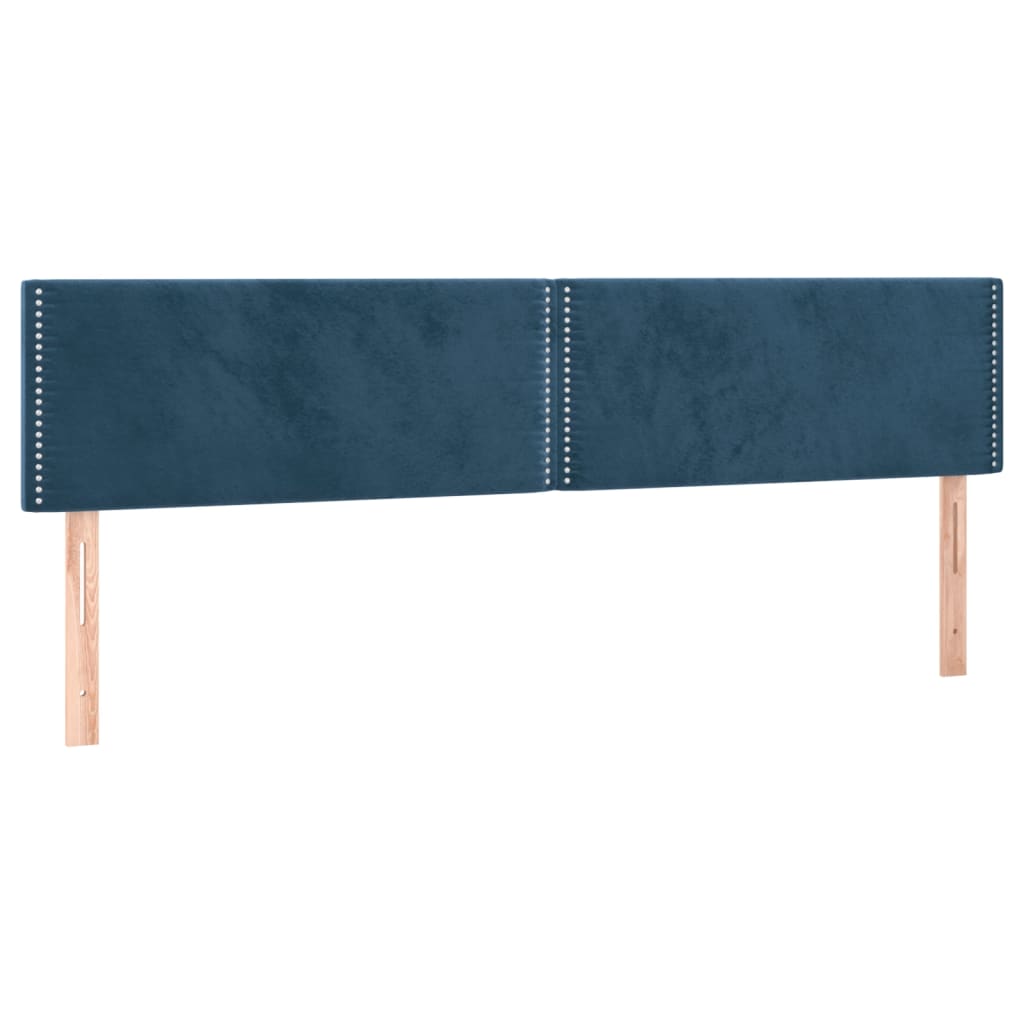 Têtes de lit 2 pcs Bleu foncé 80x5x78/88 cm Velours Têtes et pieds de lit vidaXL   