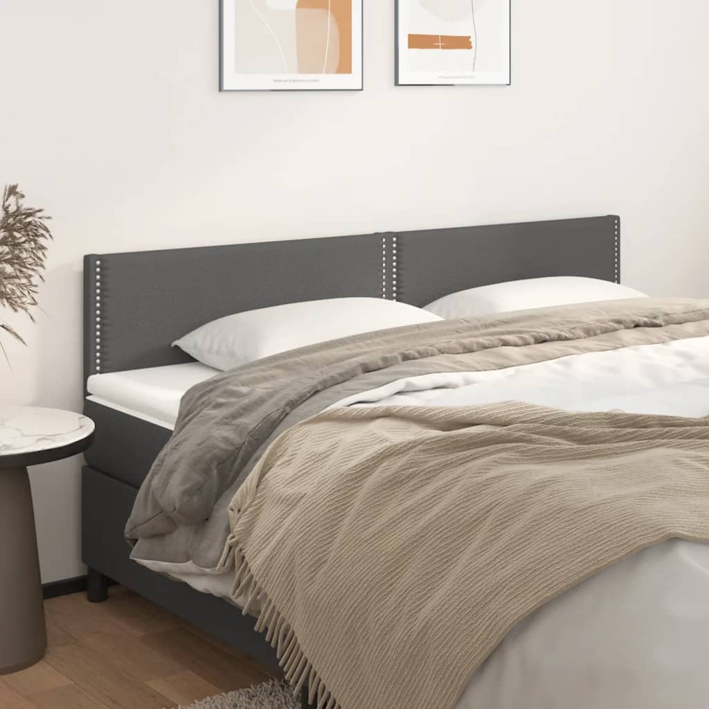 Têtes de lit 2 pcs Gris 90x5x78/88 cm Similicuir Têtes et pieds de lit vidaXL   