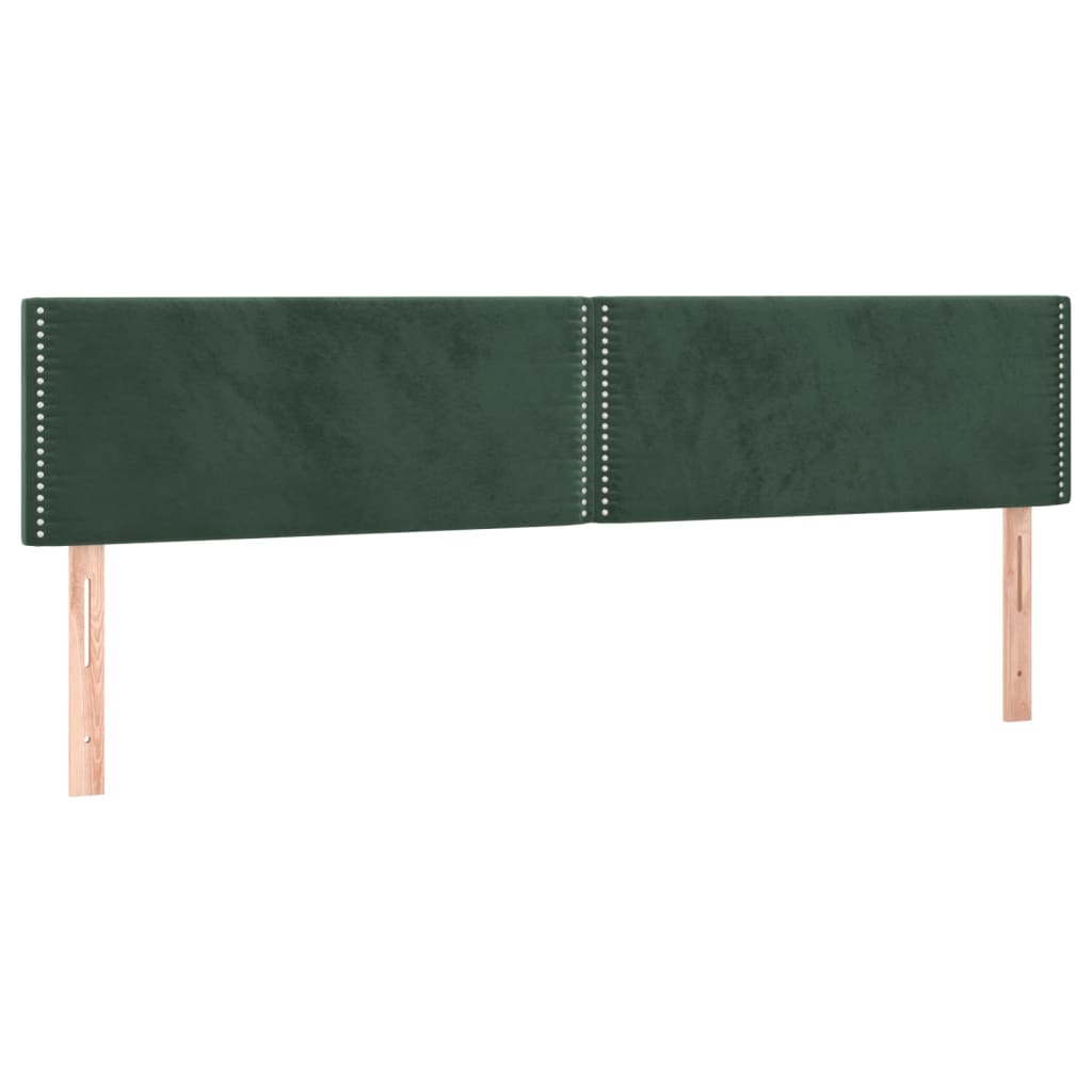 Têtes de lit 2 pcs Vert foncé 90x5x78/88 cm Velours Têtes et pieds de lit vidaXL   