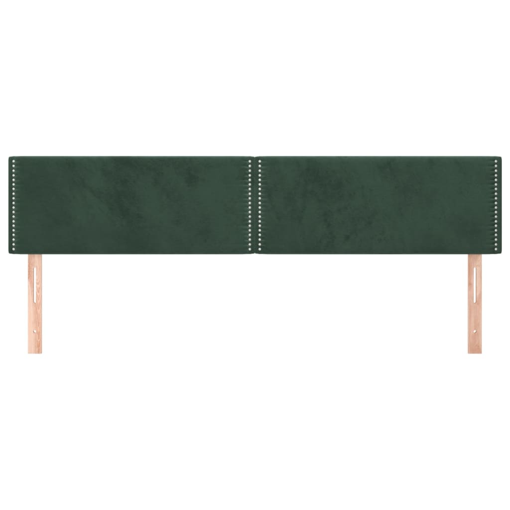 Têtes de lit 2 pcs Vert foncé 100x5x78/88 cm Velours Têtes et pieds de lit vidaXL   