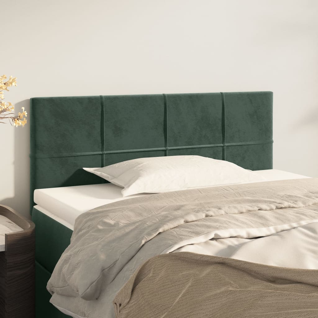 Tête de lit Vert foncé 80x5x78/88 cm Velours Têtes et pieds de lit vidaXL   