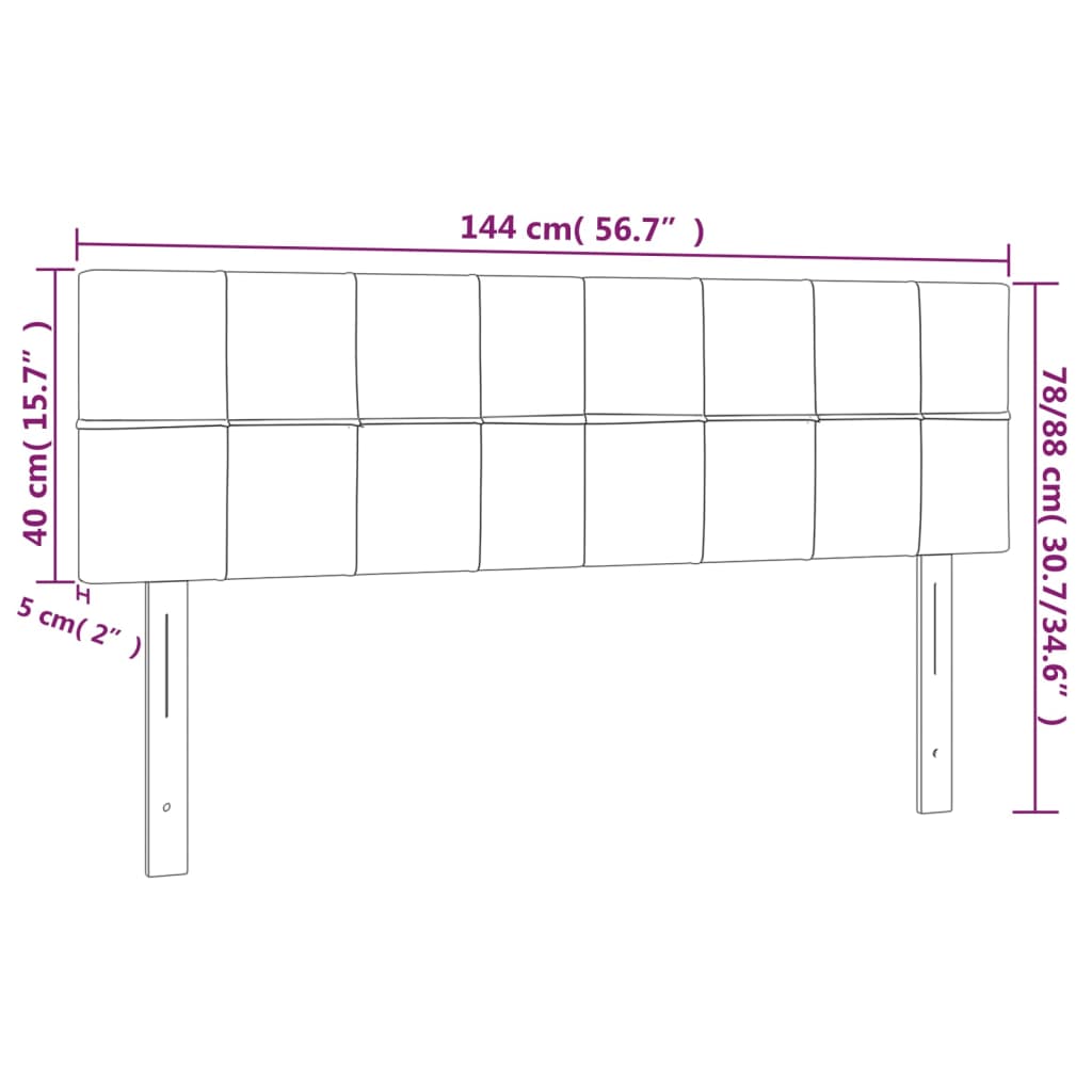 Têtes de lit 2 pcs Gris clair 72x5x78/88 cm Tissu Têtes et pieds de lit vidaXL   