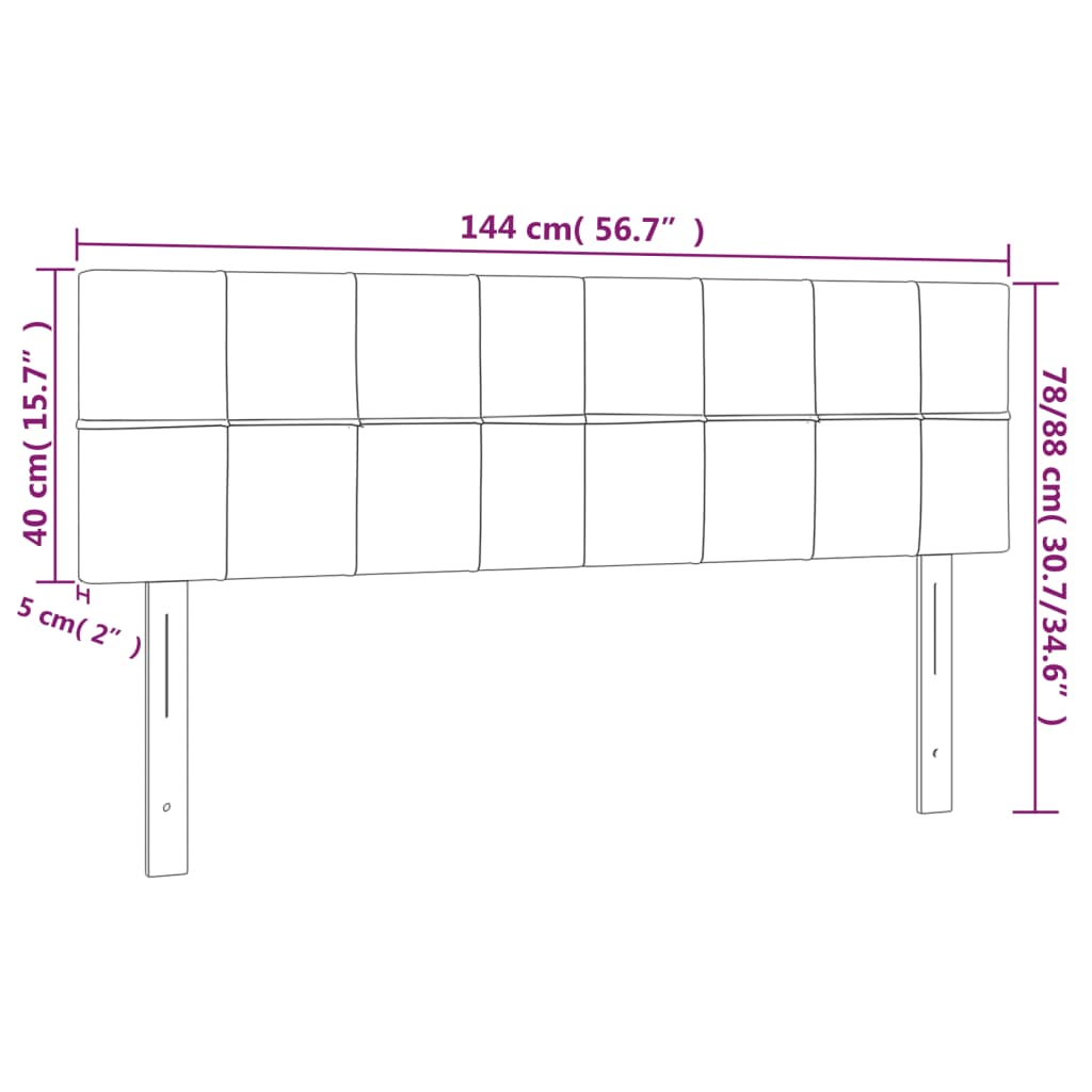 Têtes de lit 2 pcs Noir 72x5x78/88 cm Tissu Têtes et pieds de lit vidaXL   