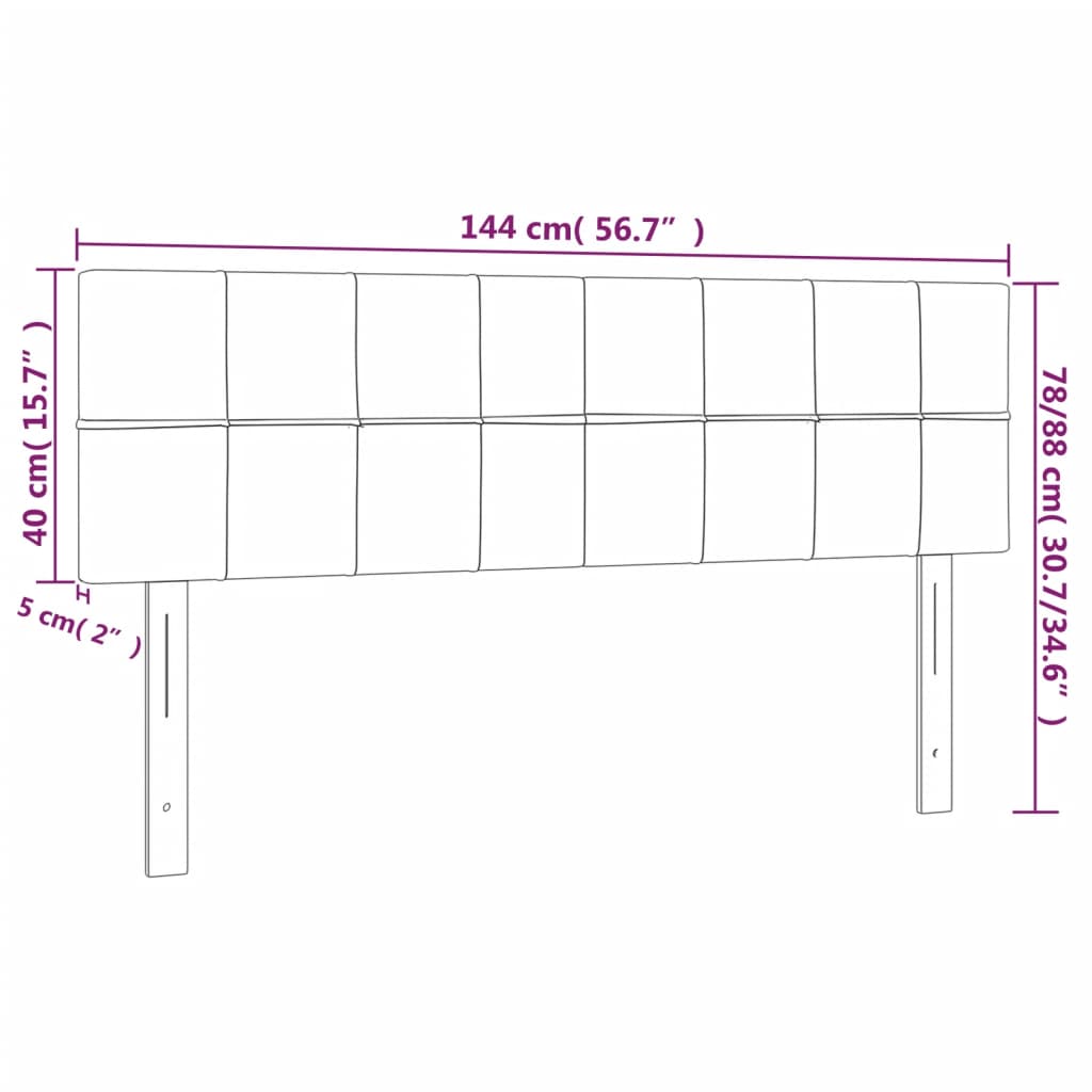 Têtes de lit 2 pcs Taupe 72x5x78/88 cm Tissu Têtes et pieds de lit vidaXL   