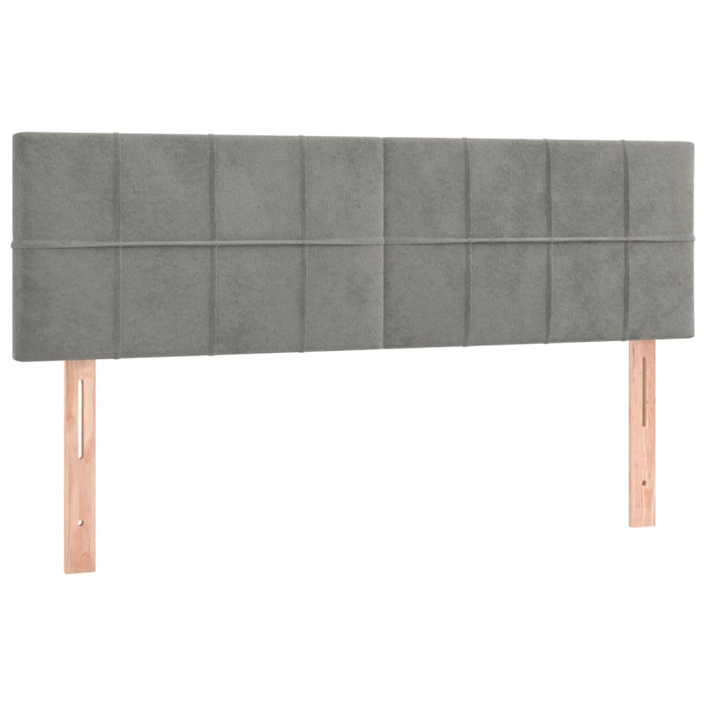 Têtes de lit 2 pcs Gris clair 72x5x78/88 cm Velours Têtes et pieds de lit vidaXL   